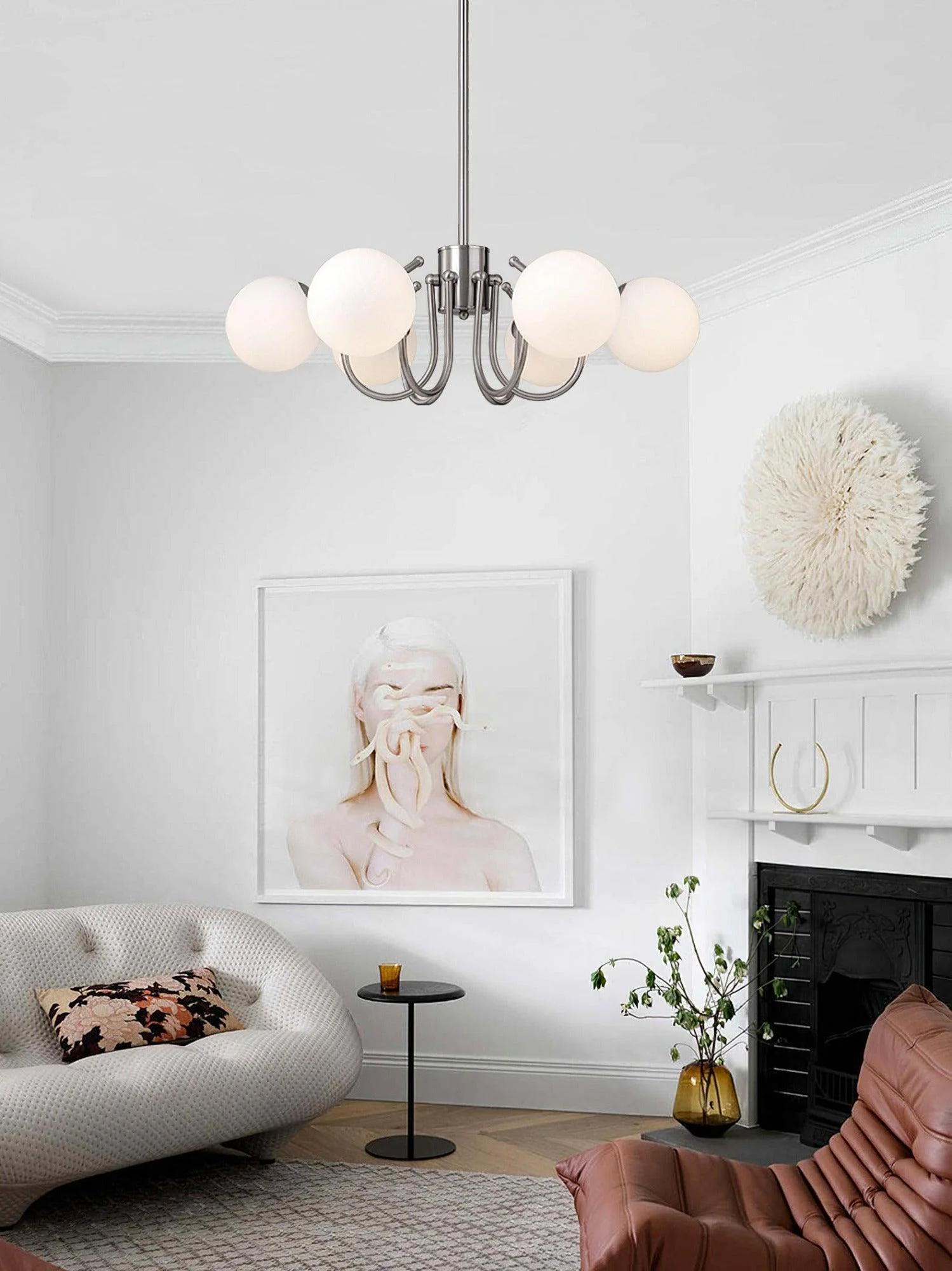 Aurora Chandelier Globe Chrome Modern - Image 33