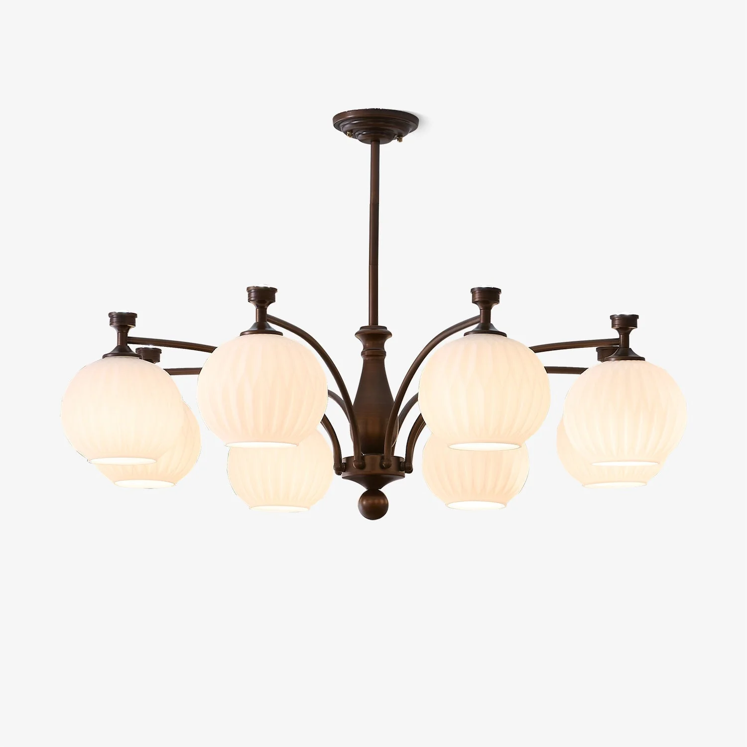 Aurora Chandelier Orb Frosted Vintage - Image 6