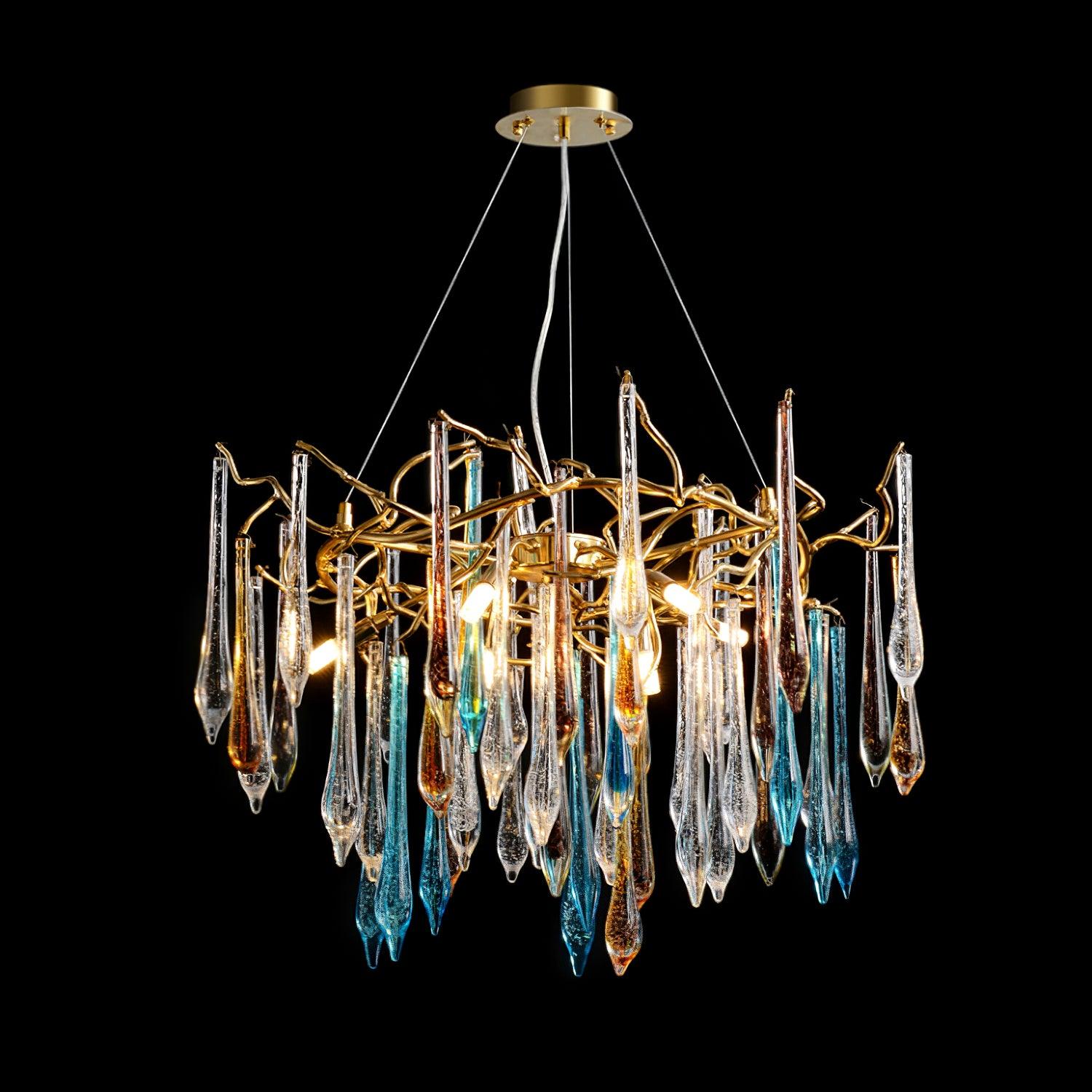 Aurora Chandelier Teardrop Glass Luxe - Image 2