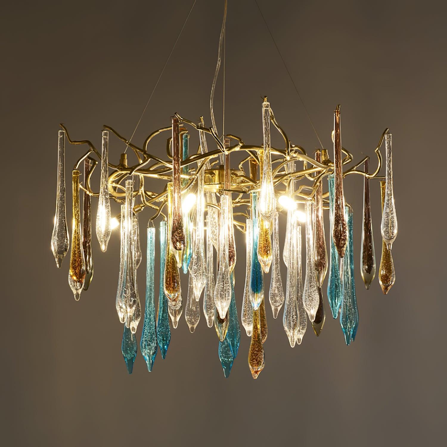 Aurora Chandelier Teardrop Glass Luxe - Image 4