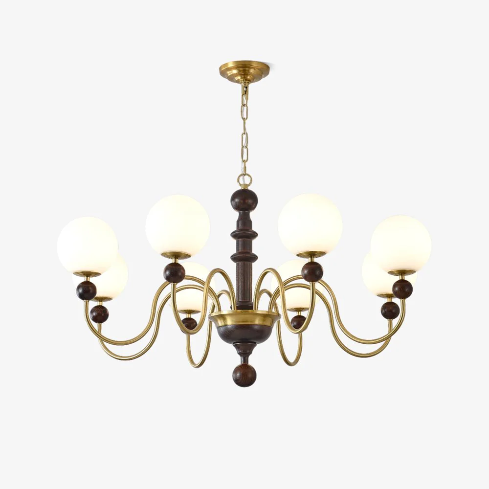 Aurora Chandelier Vintage Curved Sphere