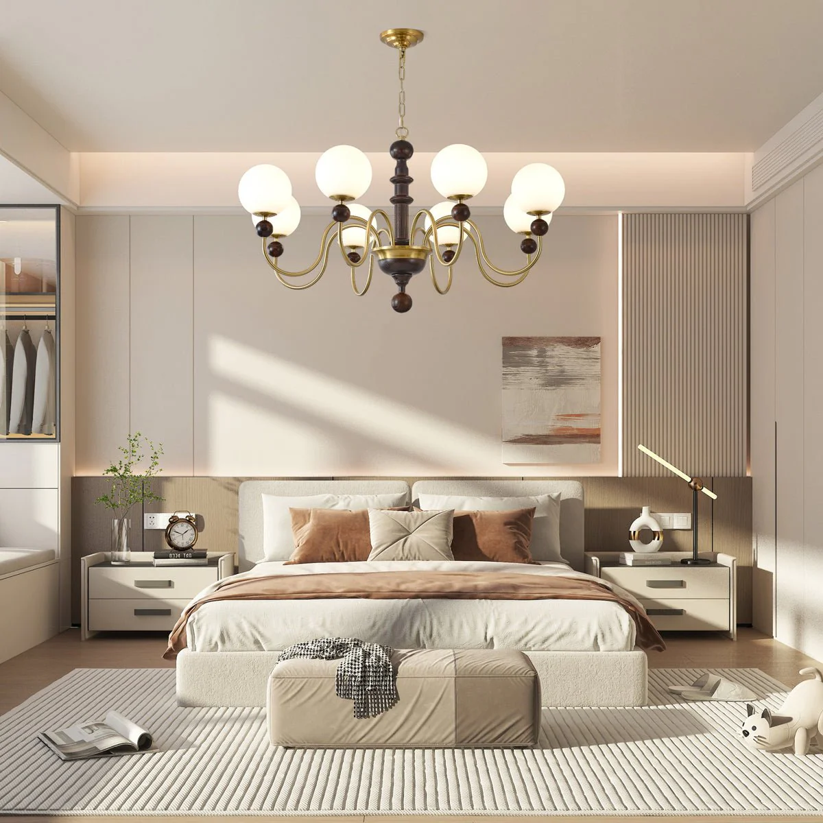 Aurora Chandelier Vintage Curved Sphere - Image 14