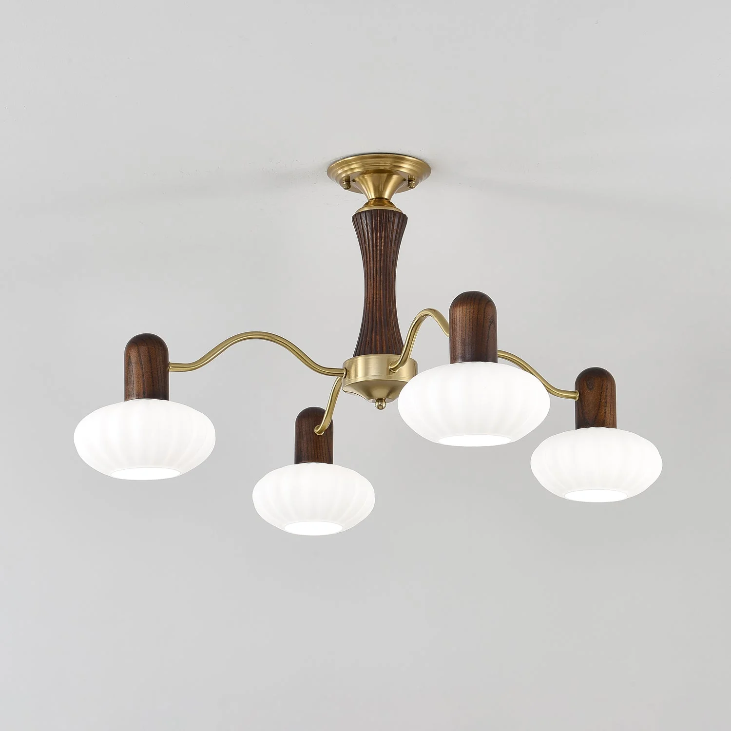 Aurora Chandelier Walnut Embrace White Finish - Image 10