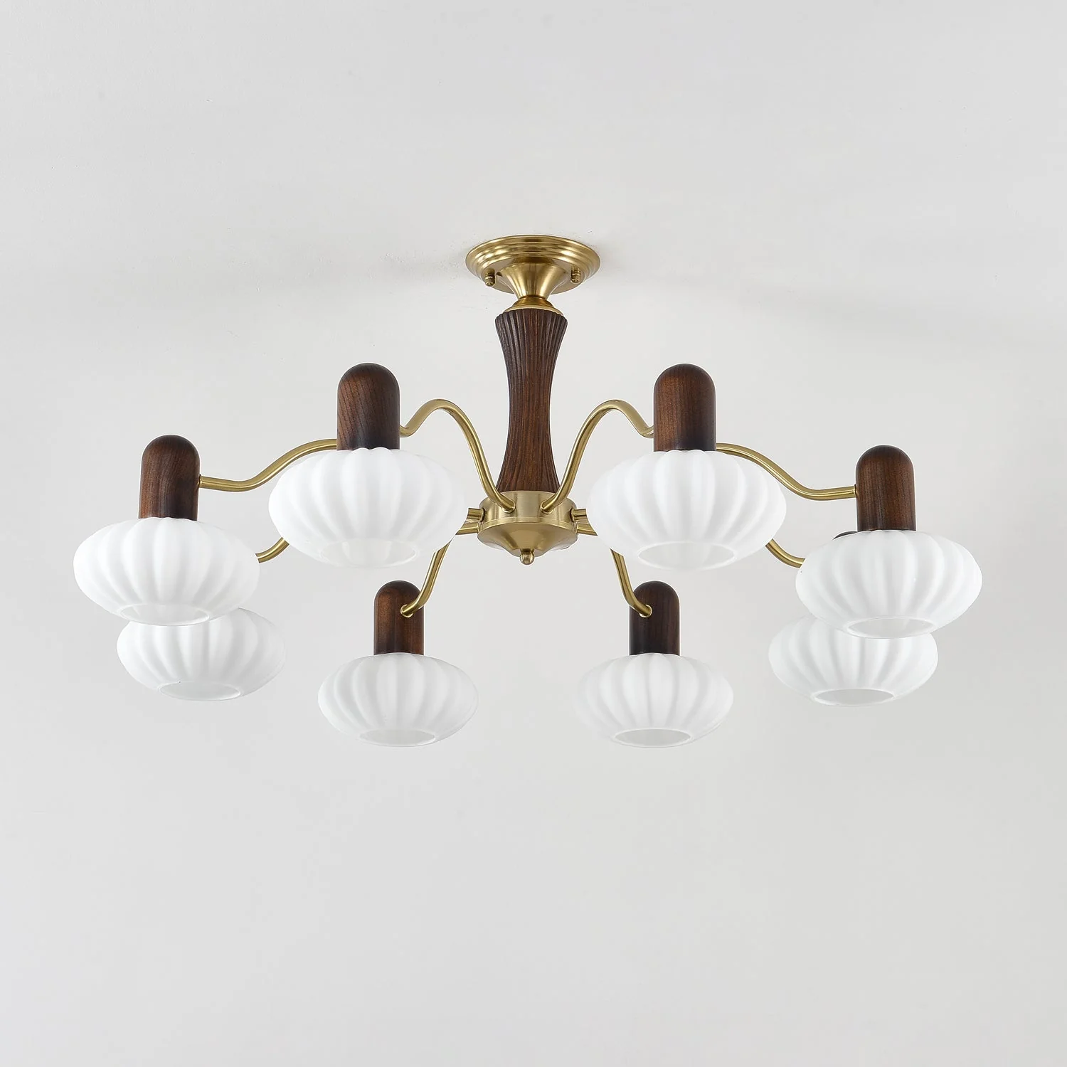 Aurora Chandelier Walnut Embrace White Finish - Image 19