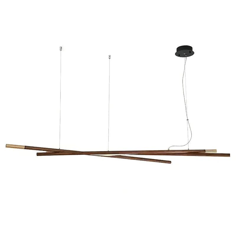 Aurora Chandelier Wooden Linear LED - Image 4