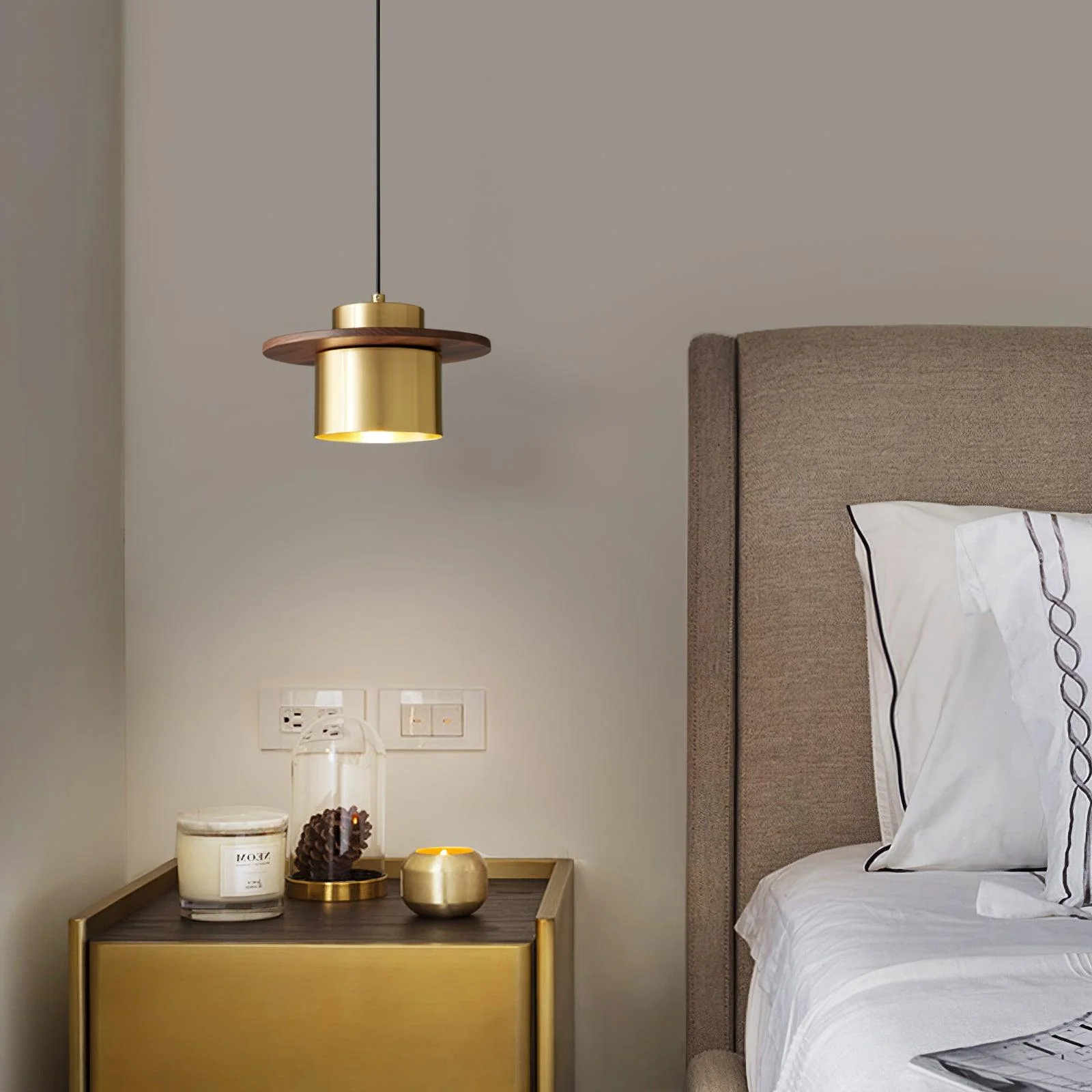 Aurora Industrial Brass Pendant Light - Image 16