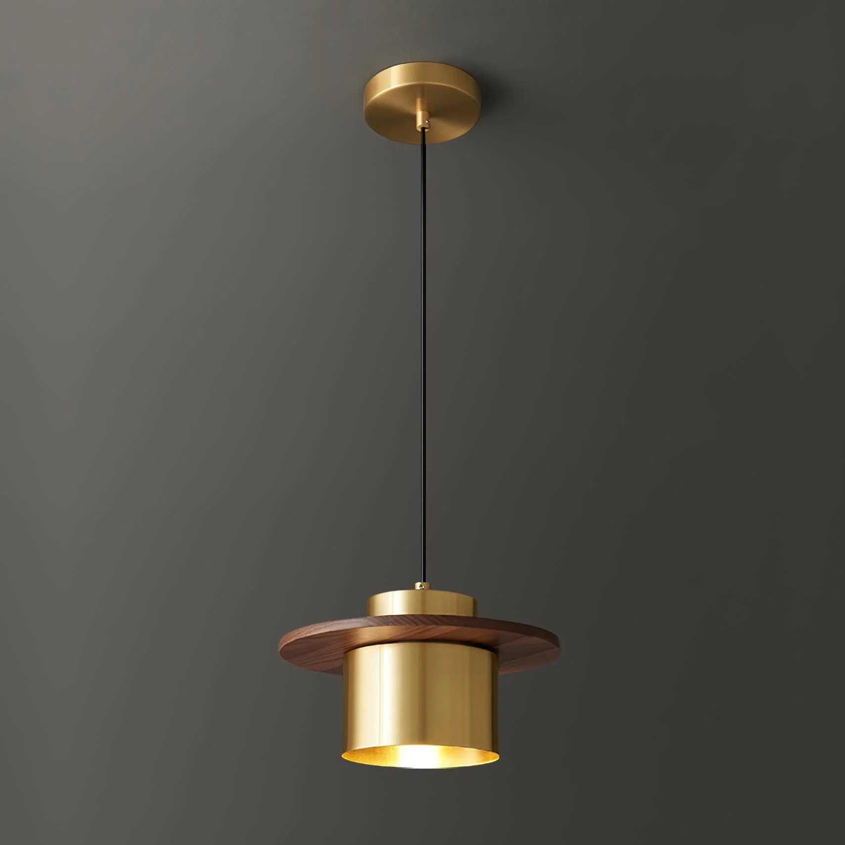 Aurora Industrial Brass Pendant Light - Image 17
