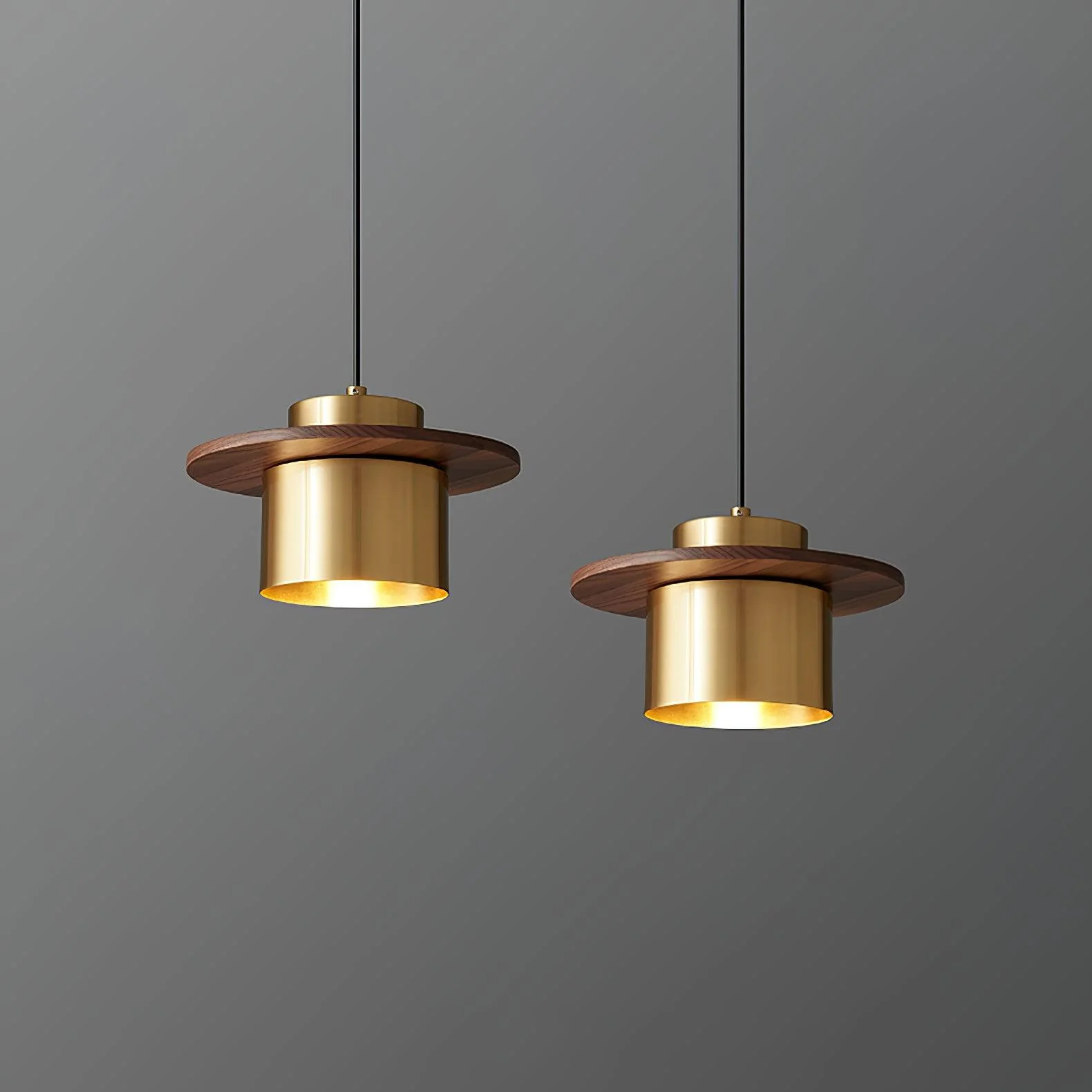 Aurora Industrial Brass Pendant Light - Image 25