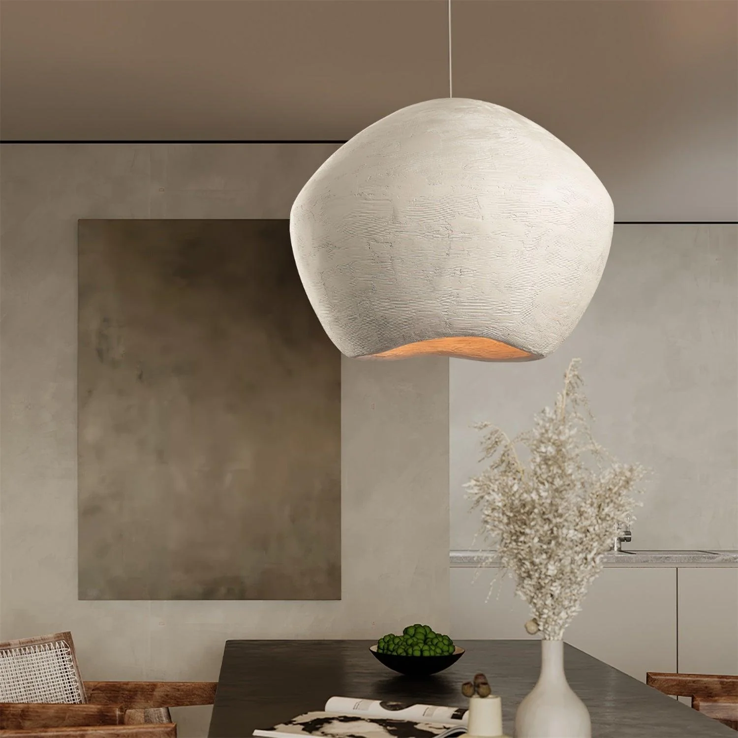 Aursore Modern Minimalist Nordic Dome Composite Pendant Lamp - Image 3