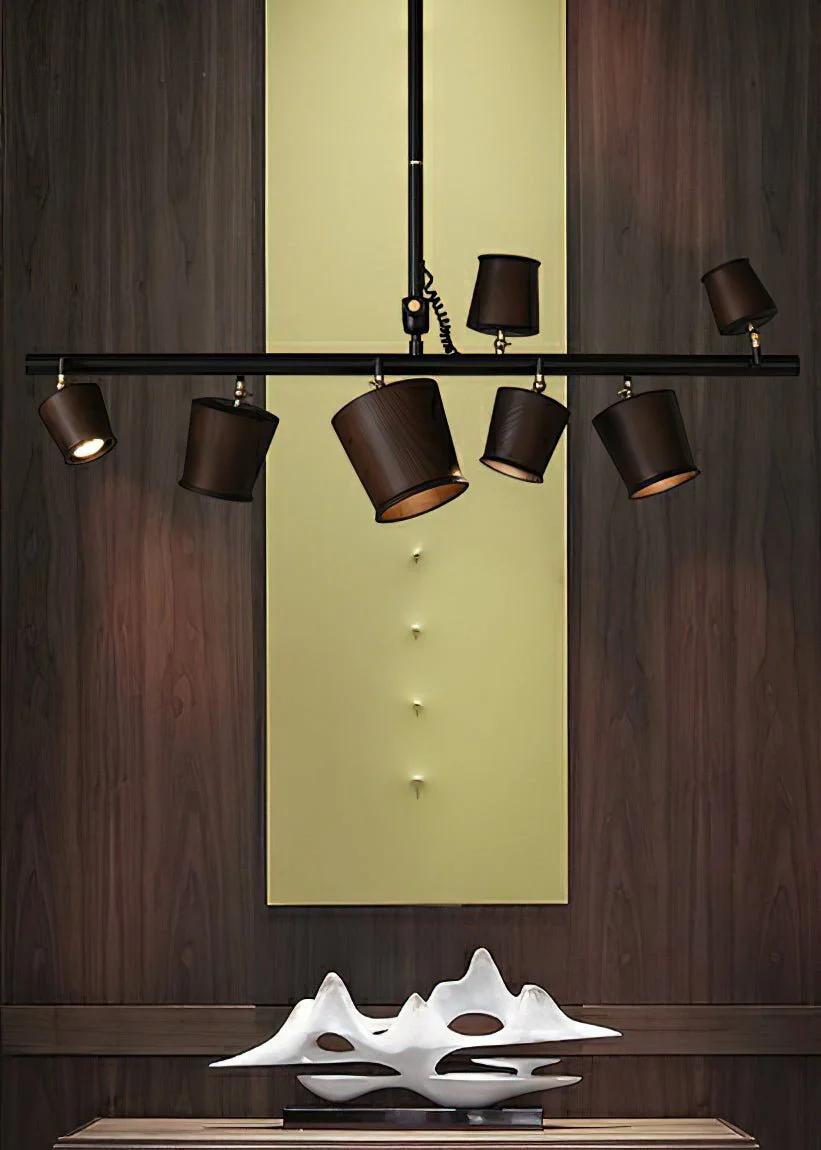 Avelira Rustic Wood Globe Linear Pendant Light - Image 20