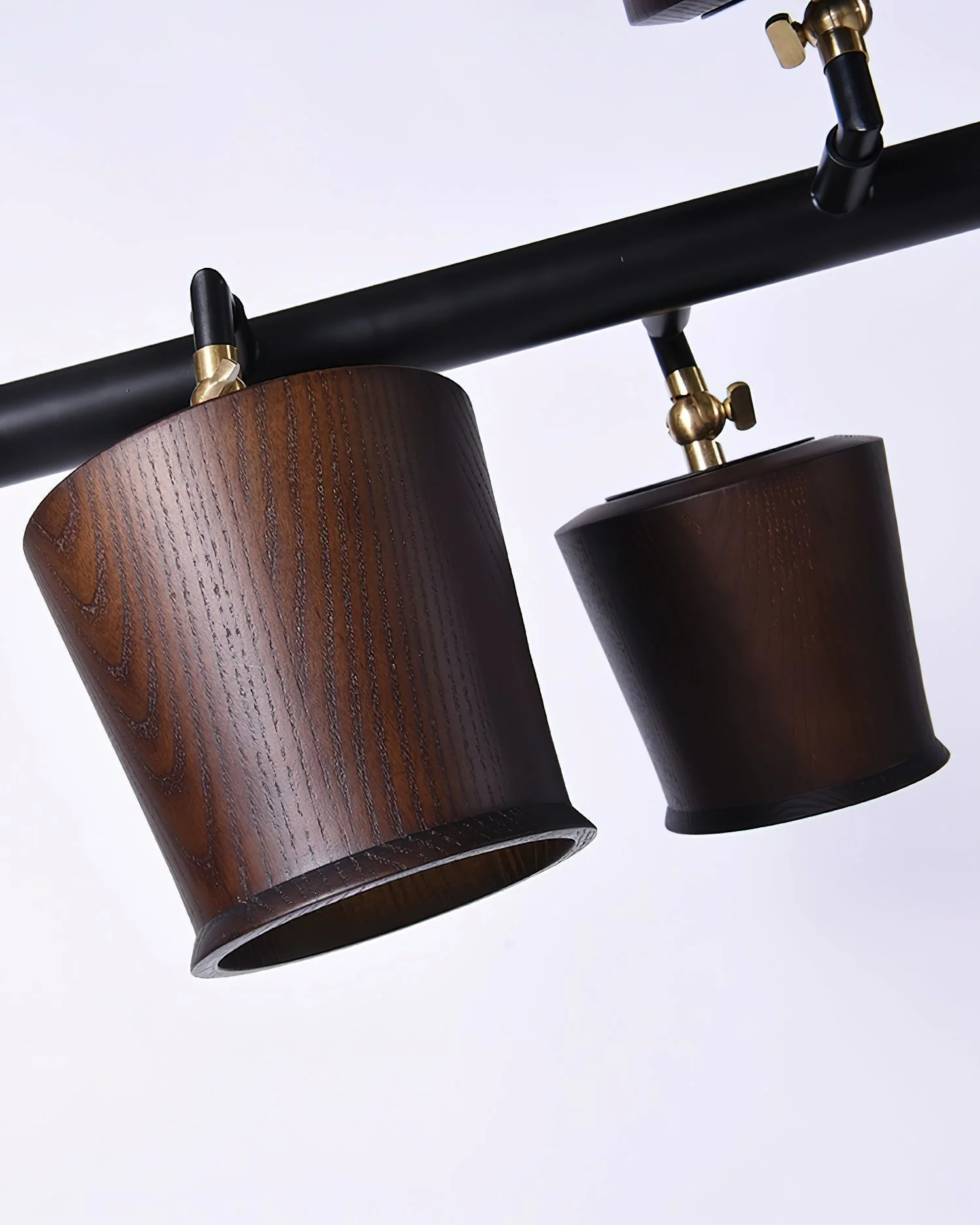 Avelira Rustic Wood Globe Linear Pendant Light - Image 6