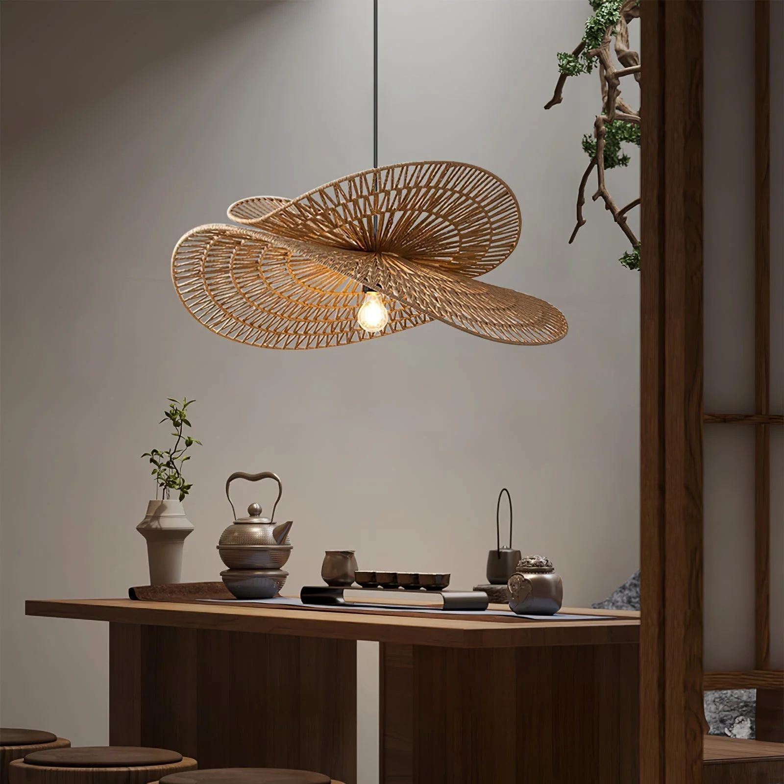 Avelora Hemp Rope Traditional Pendant Light - Image 12