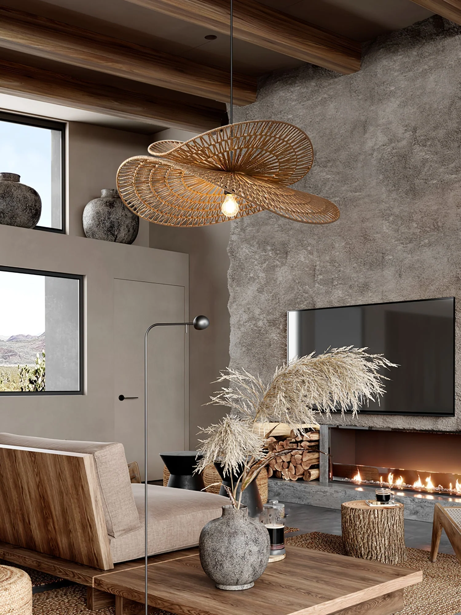 Avelora Hemp Rope Traditional Pendant Light - Image 3