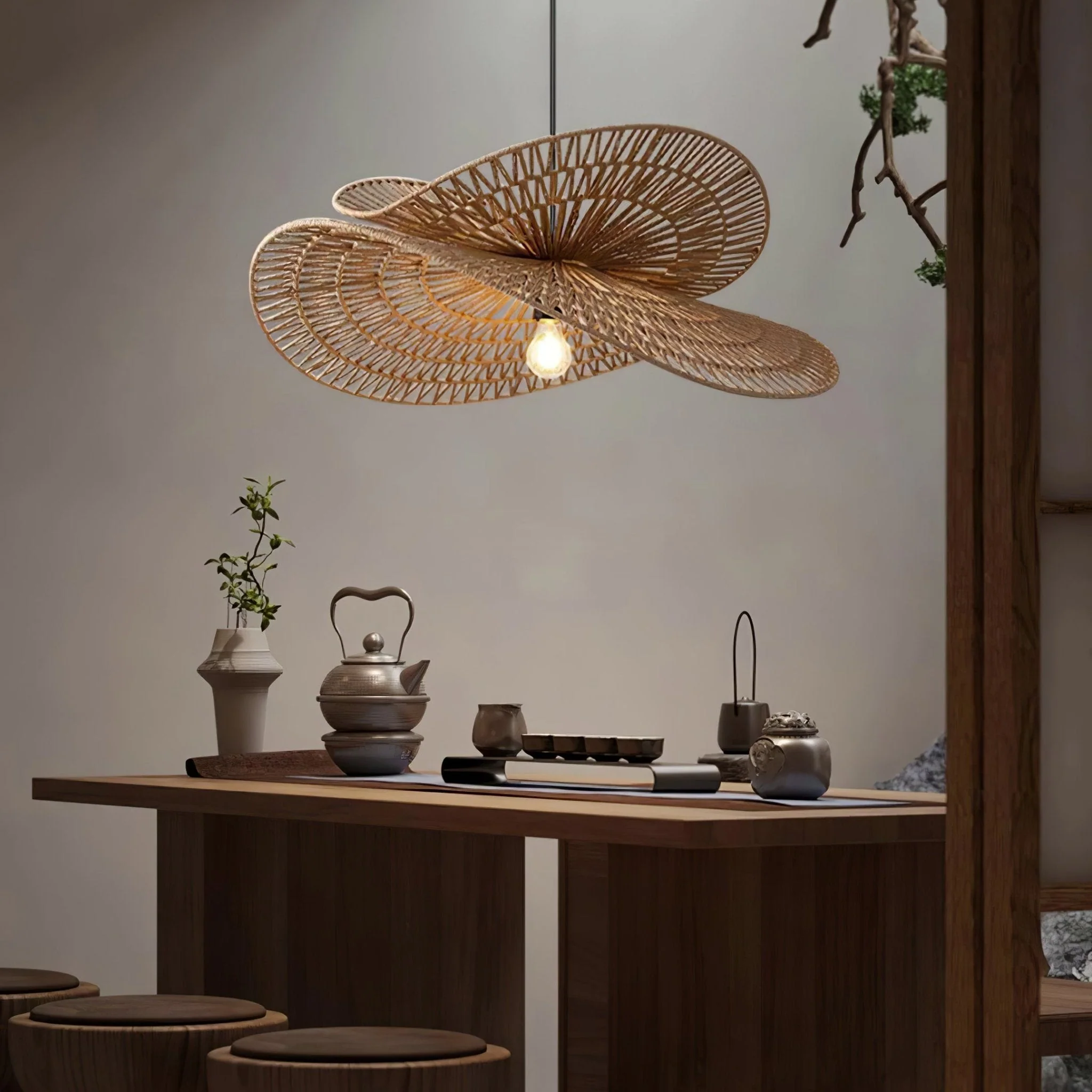 Avelora Hemp Rope Traditional Pendant Light - Image 8
