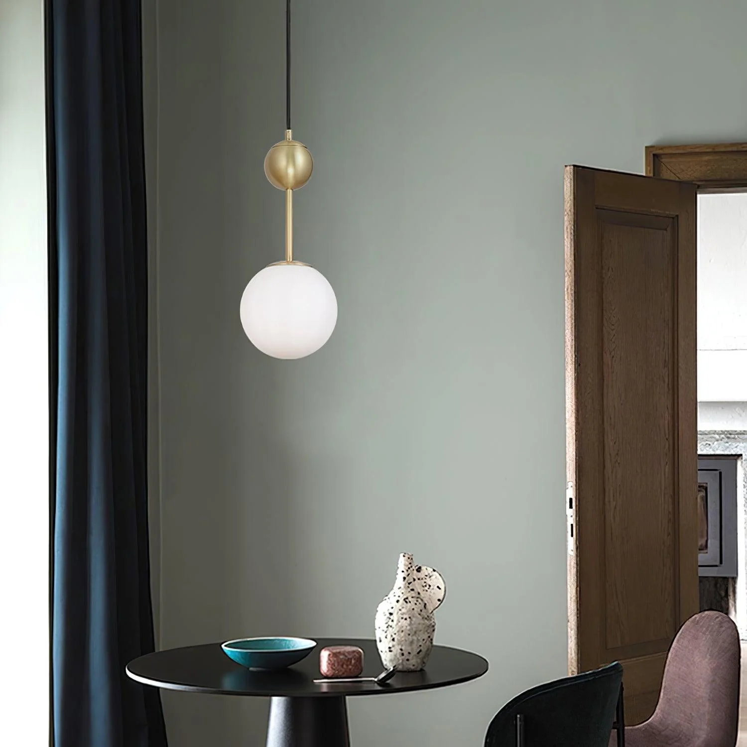 Aviaran Brass & Glass Classic Pendant Light - Image 6