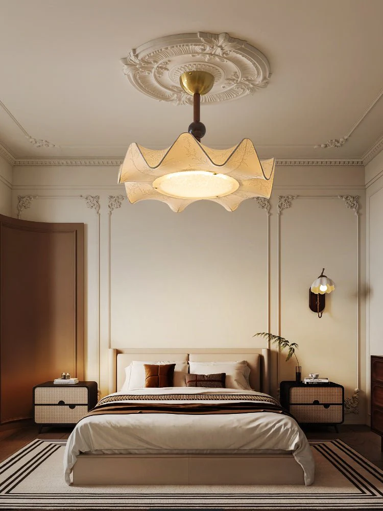 Avlorus Traditional Premium Elegance Wood Fabric Ceiling Light - Image 18