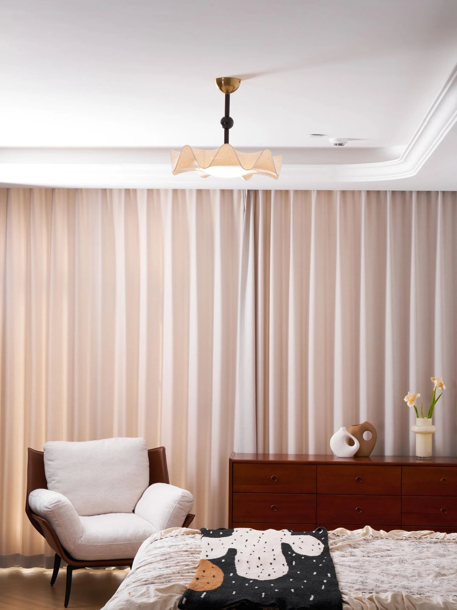 Avlorus Traditional Premium Elegance Wood Fabric Ceiling Light - Image 25