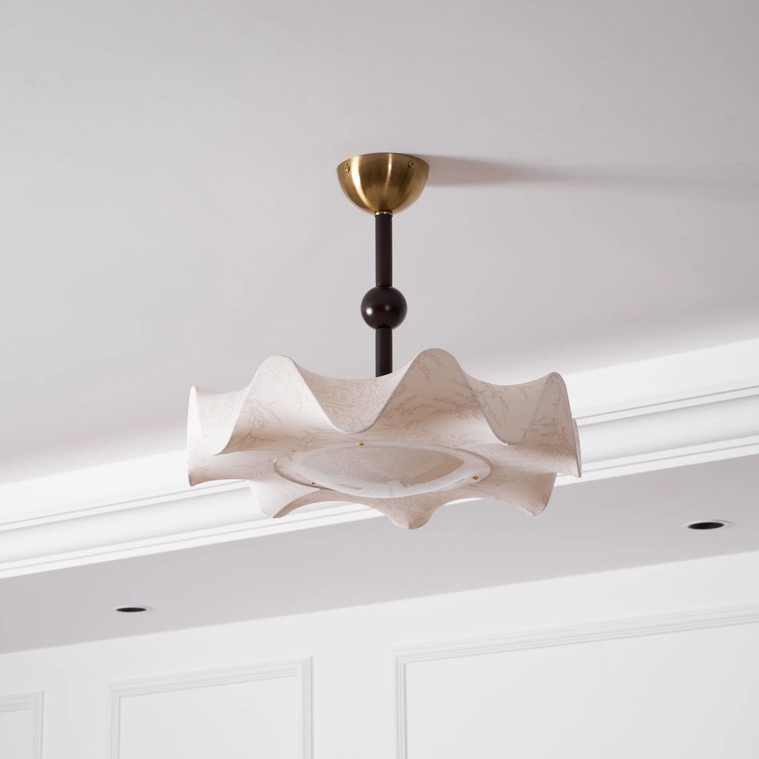 Avlorus Traditional Premium Elegance Wood Fabric Ceiling Light - Image 5