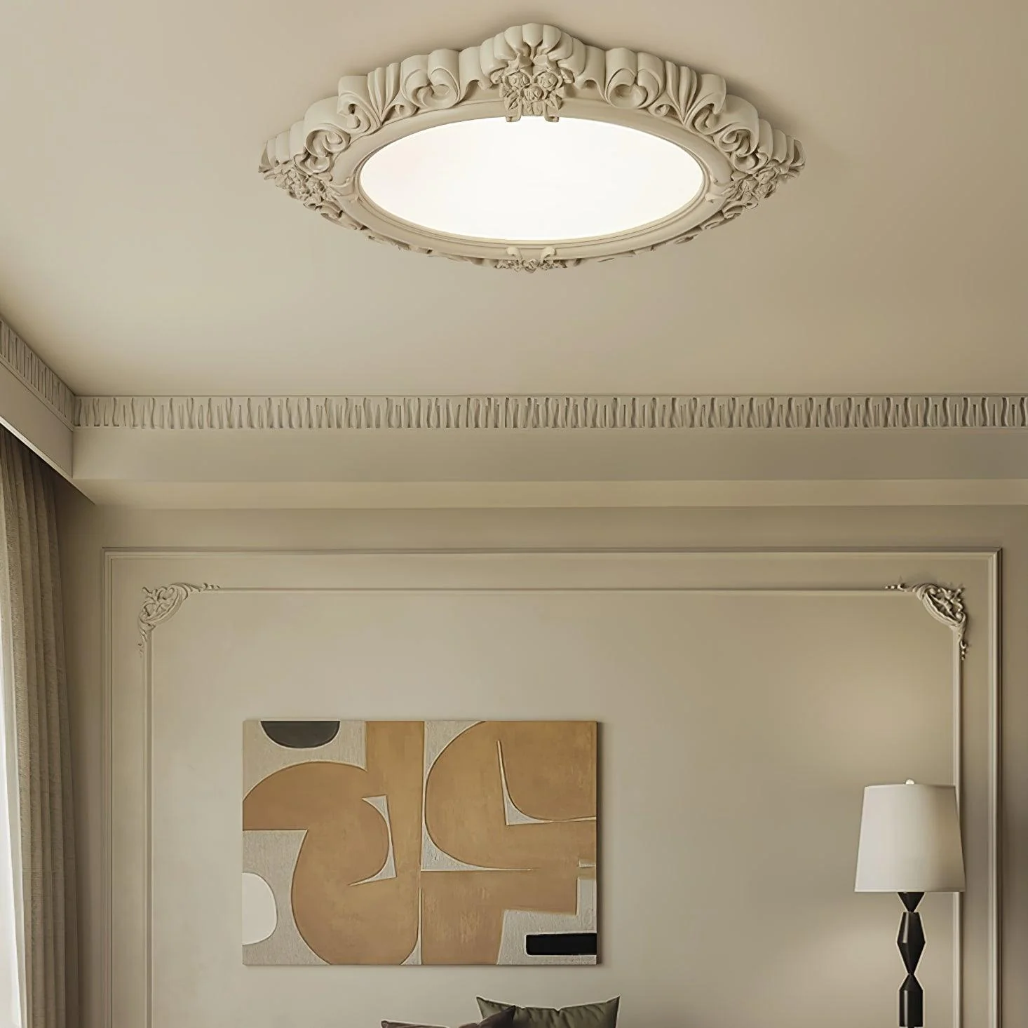 Avraee Sculpted Resin Ceiling Lamp - Image 15