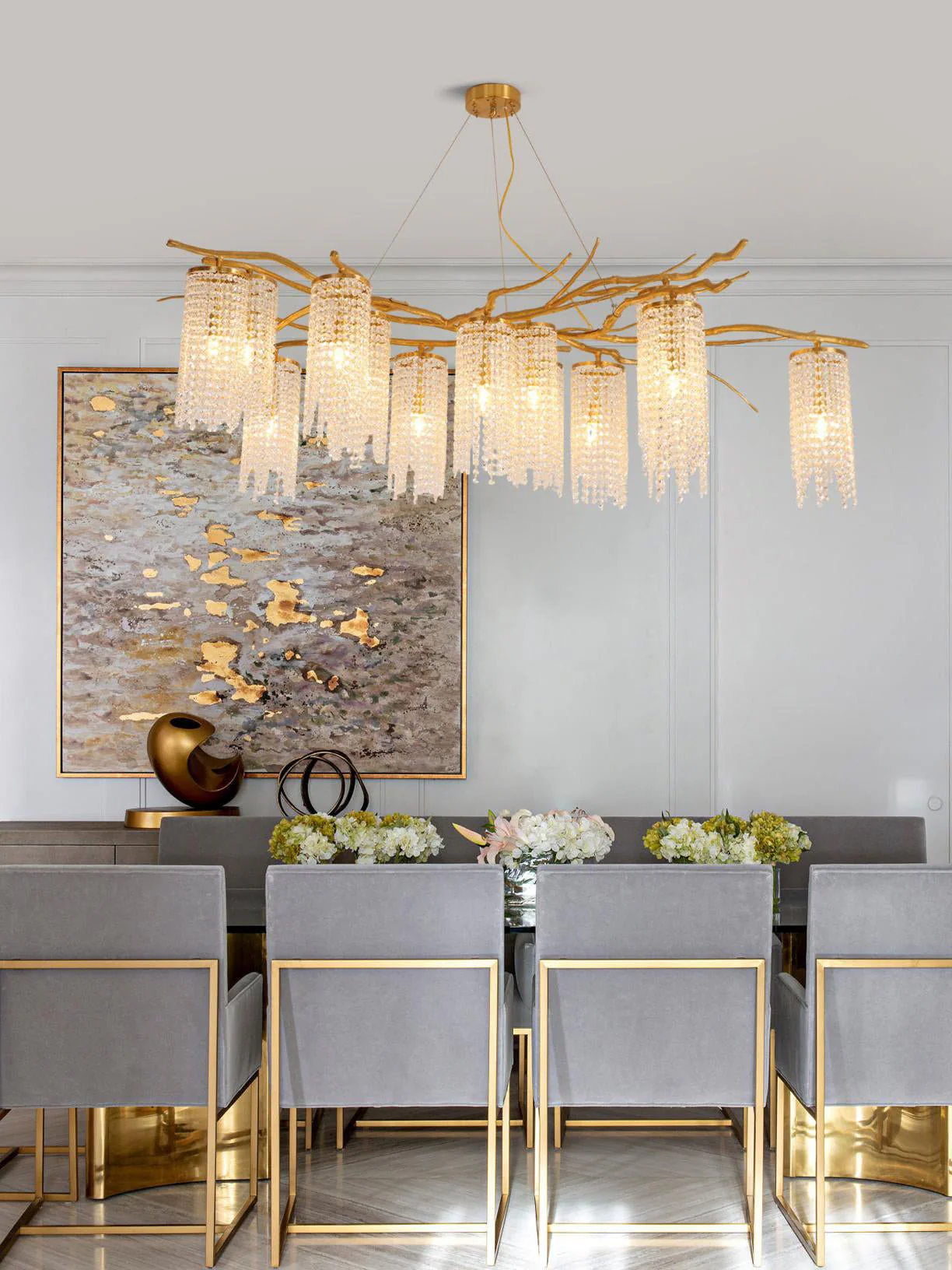Avvariel Organic Brass Chandelier - Image 4