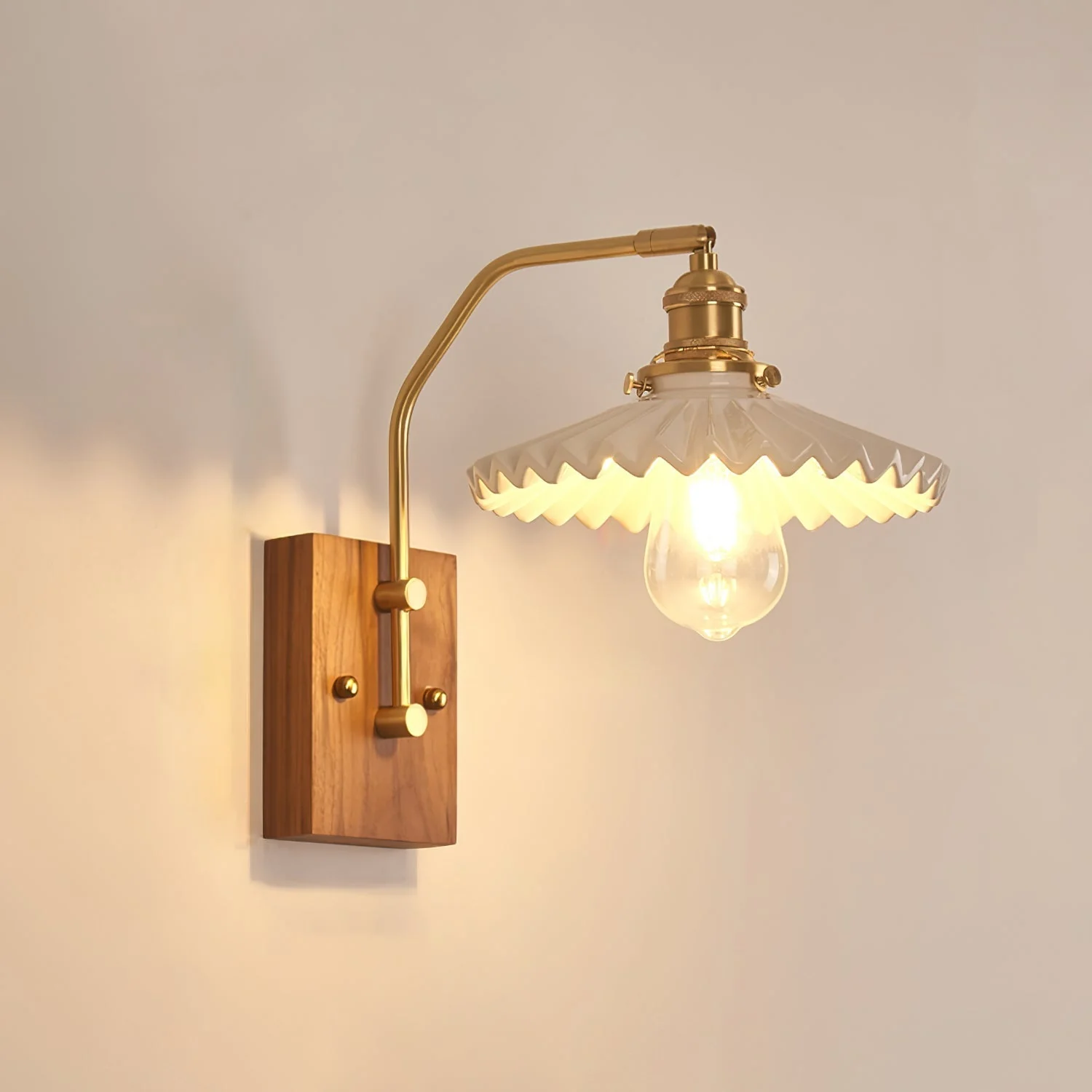 Avveleth Elegance Vintage Walnut Wall Lamp - Image 18