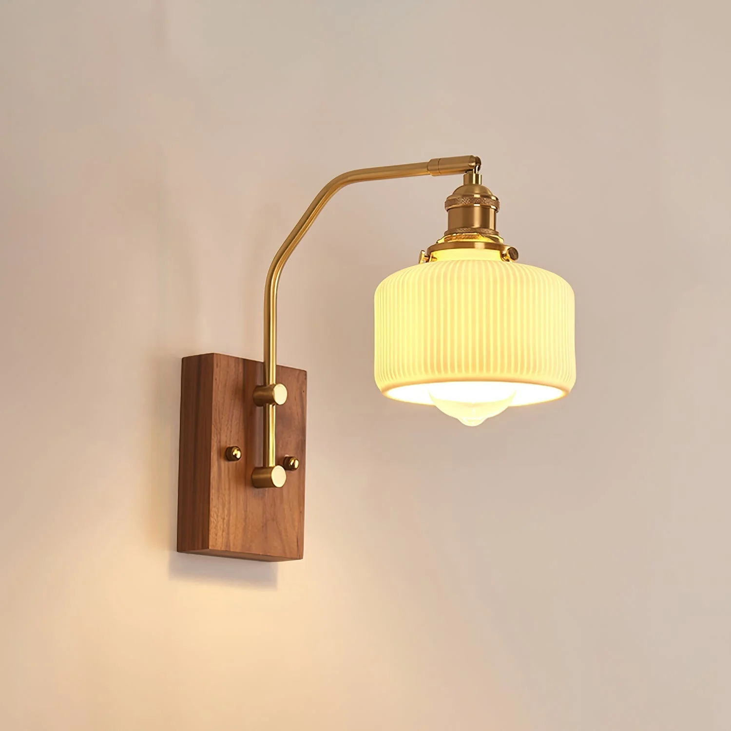 Avveleth Elegance Vintage Walnut Wall Lamp - Image 23
