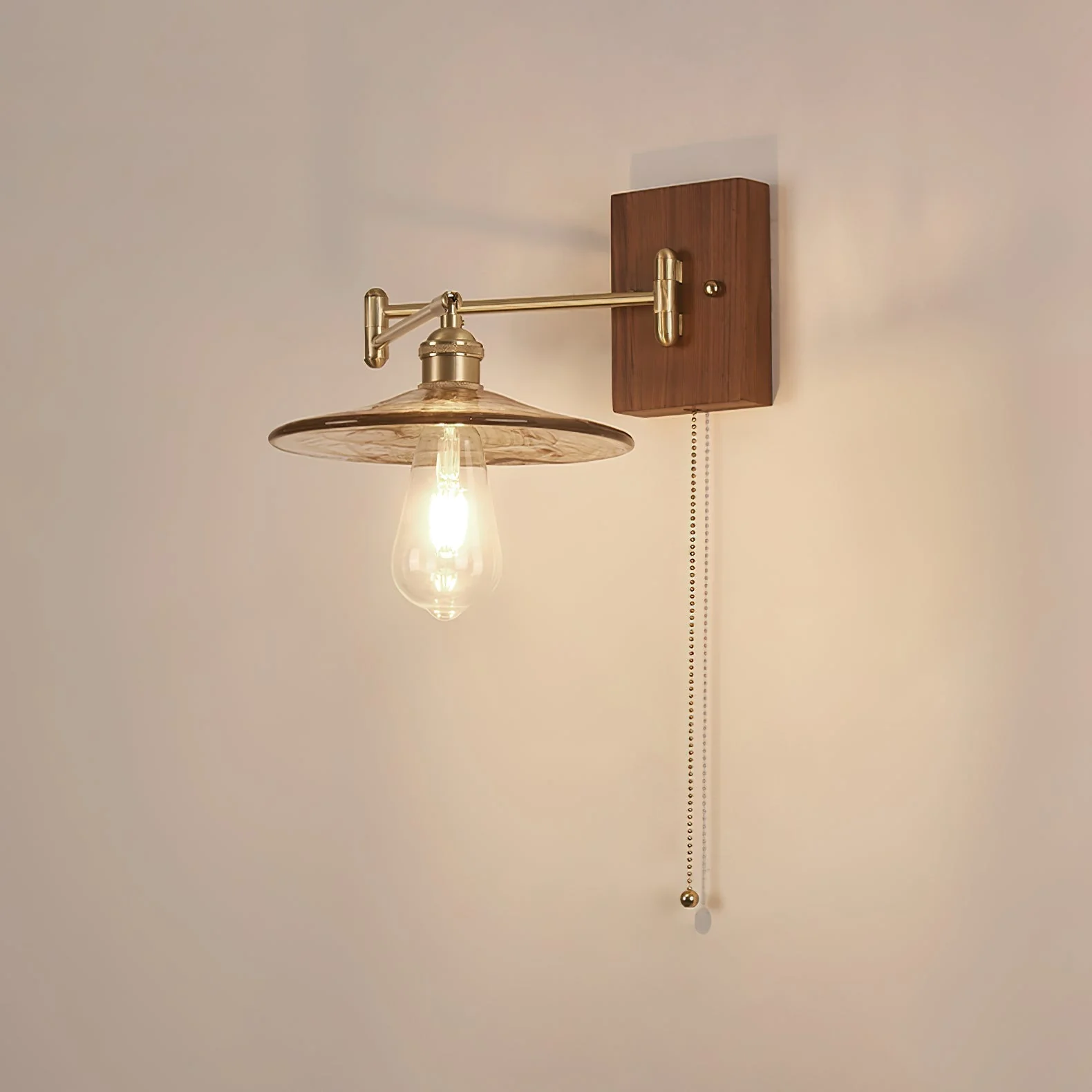 Avveleth Elegance Vintage Walnut Wall Lamp - Image 33