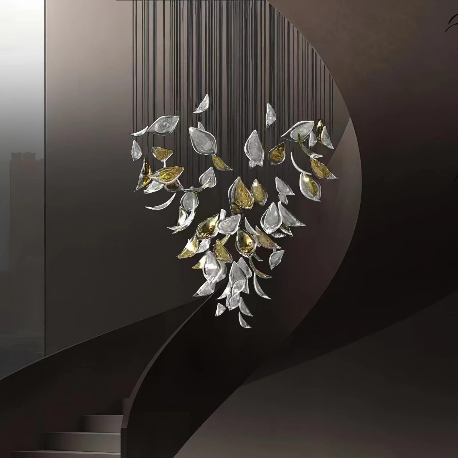 Avynen Crystal Petal Chandelier - Image 4