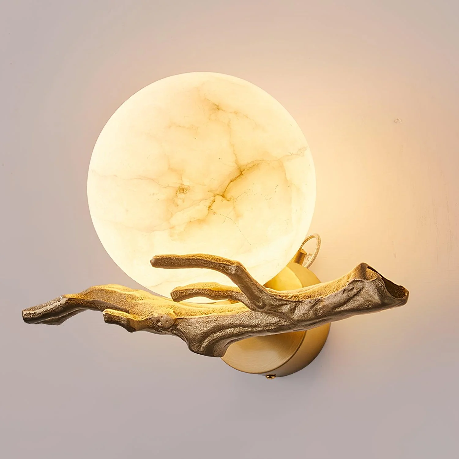 Avzorion Retro Twigs Brass Marble Wall Lamp - Image 10