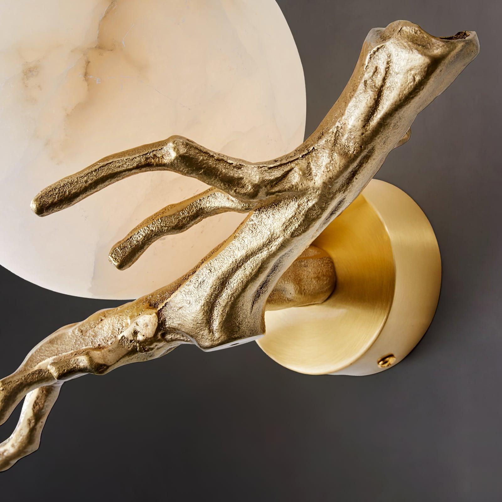 Avzorion Retro Twigs Brass Marble Wall Lamp - Image 12