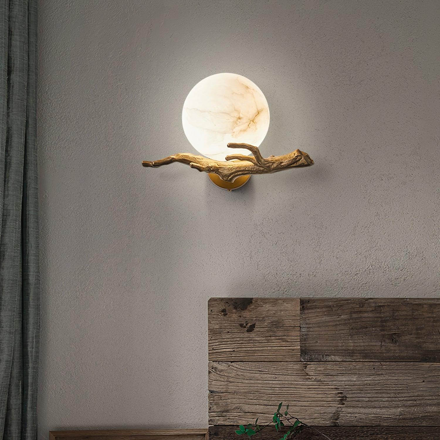 Avzorion Retro Twigs Brass Marble Wall Lamp - Image 13