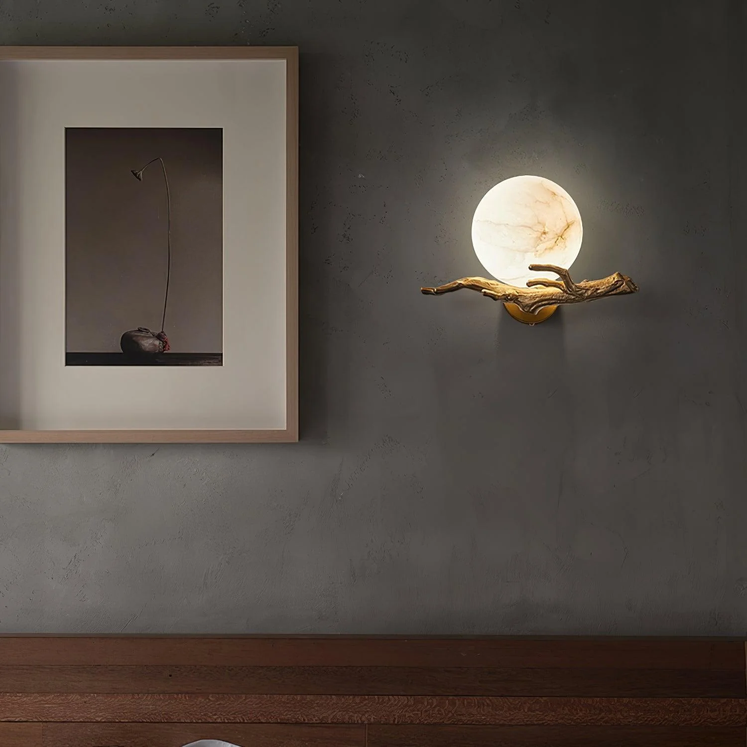 Avzorion Retro Twigs Brass Marble Wall Lamp - Image 21