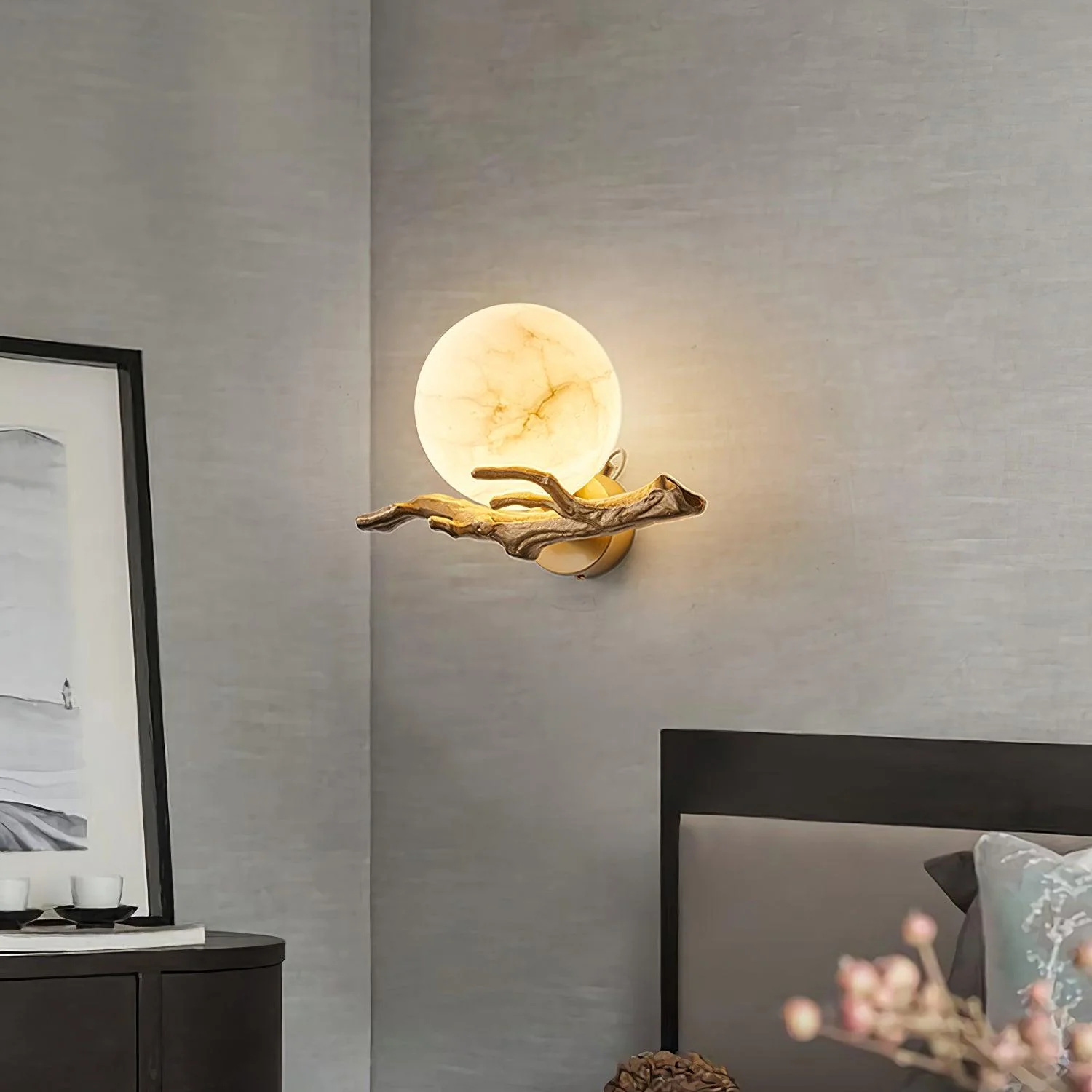 Avzorion Retro Twigs Brass Marble Wall Lamp - Image 24
