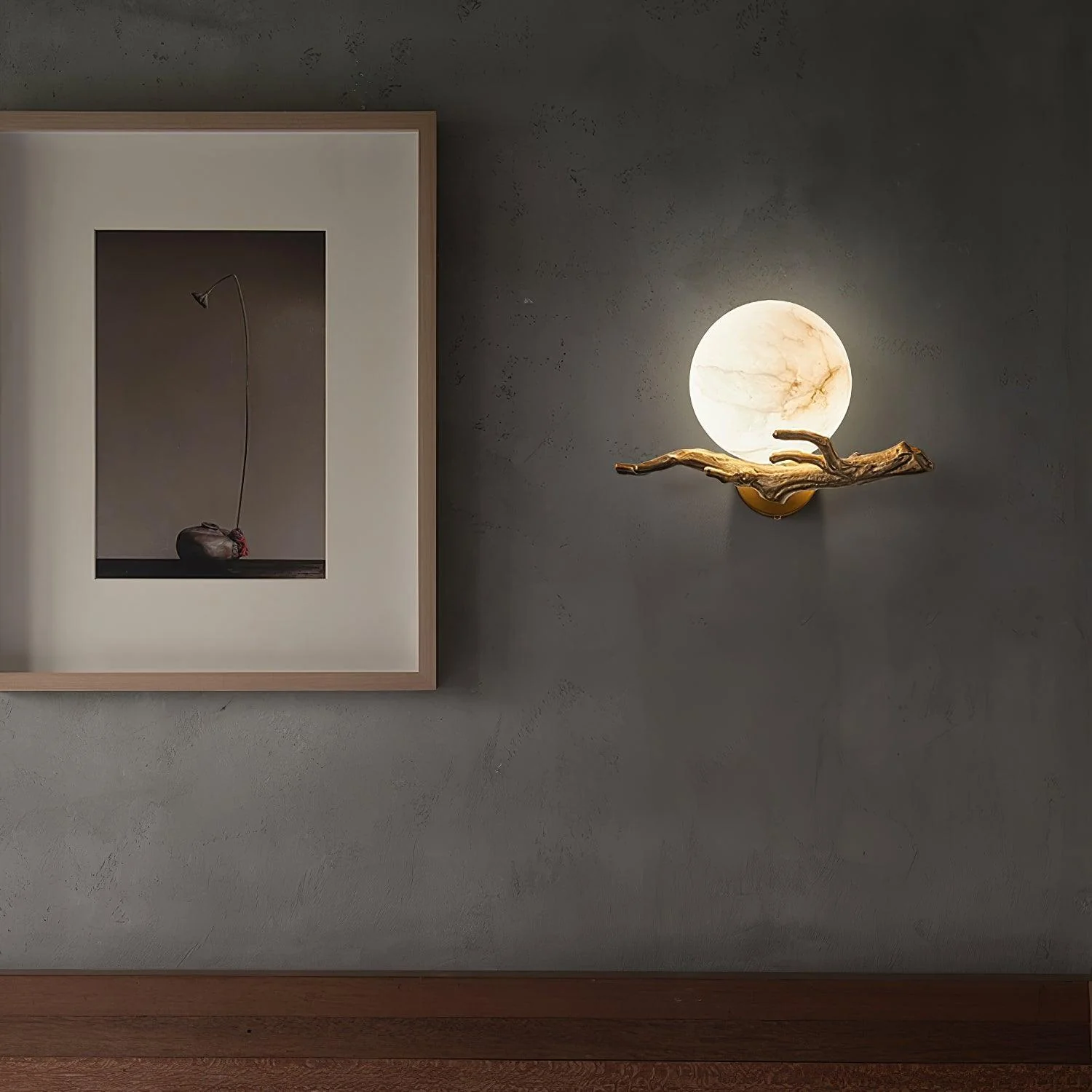 Avzorion Retro Twigs Brass Marble Wall Lamp - Image 7