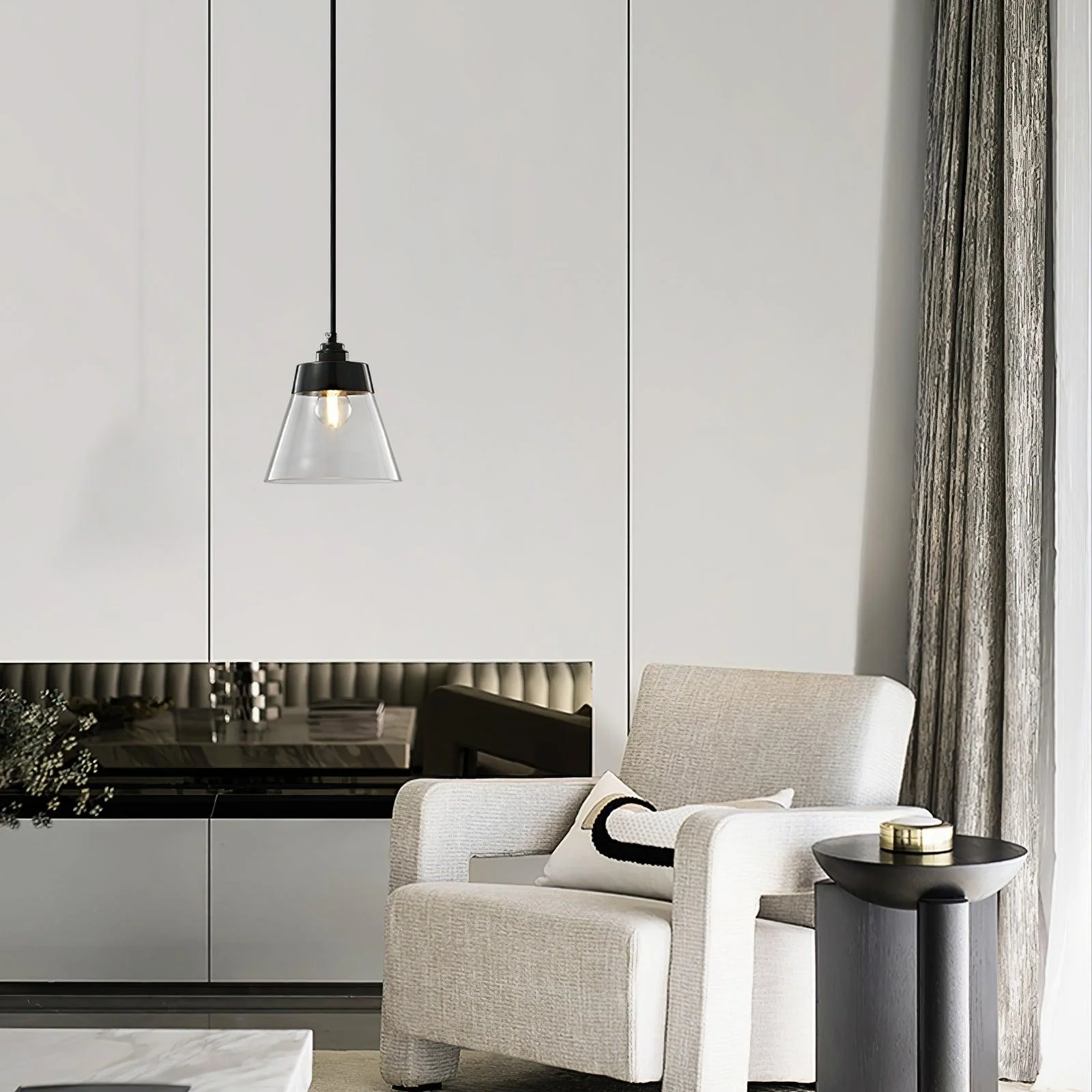 Baskin Minimalist Brass Pendant Light - Image 11
