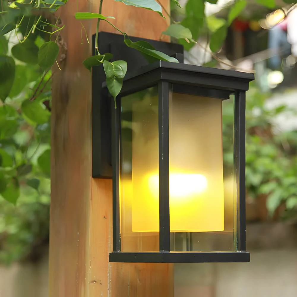 Belln Square Classic Glass Outdoor Wall Lantern