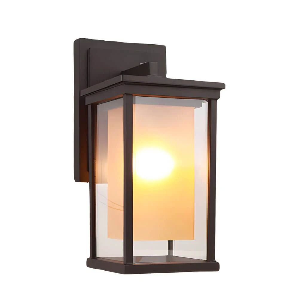 Belln Square Classic Glass Outdoor Wall Lantern - Image 5