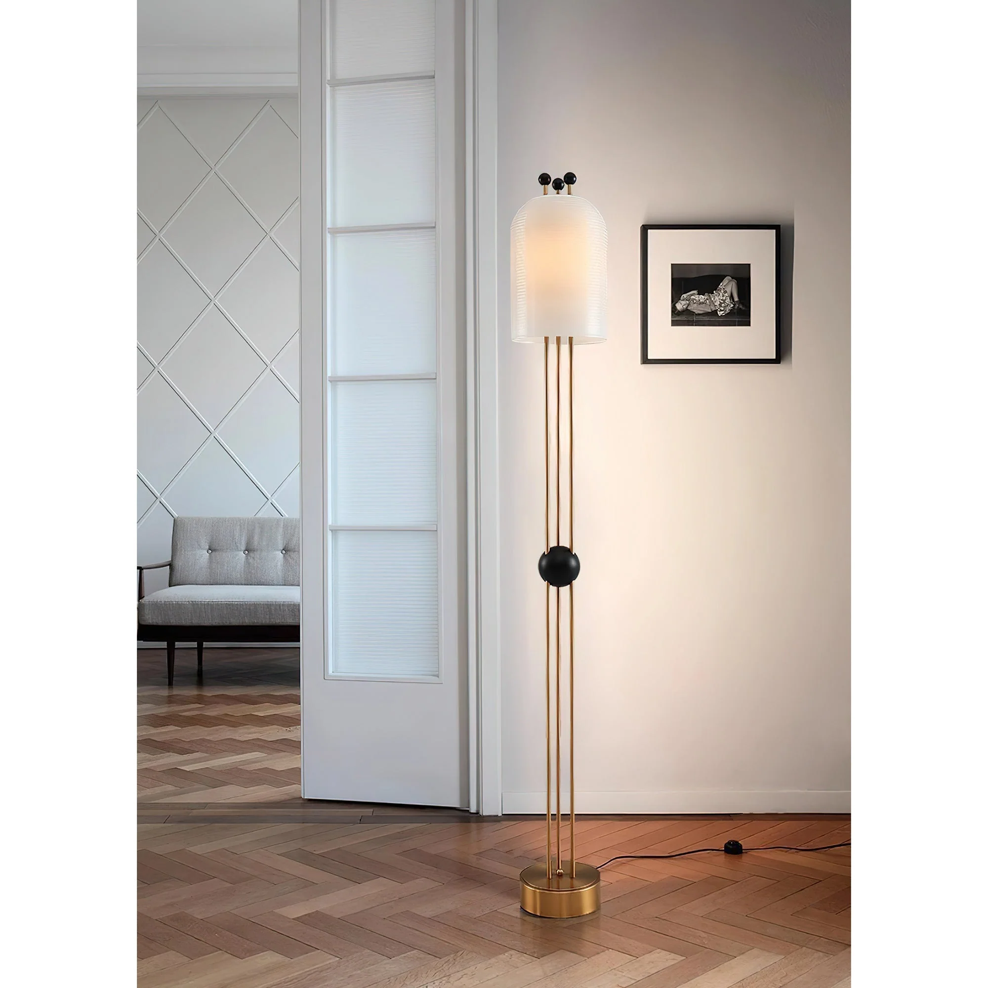 Bertha Modern Glass Floor Lamp - Image 13