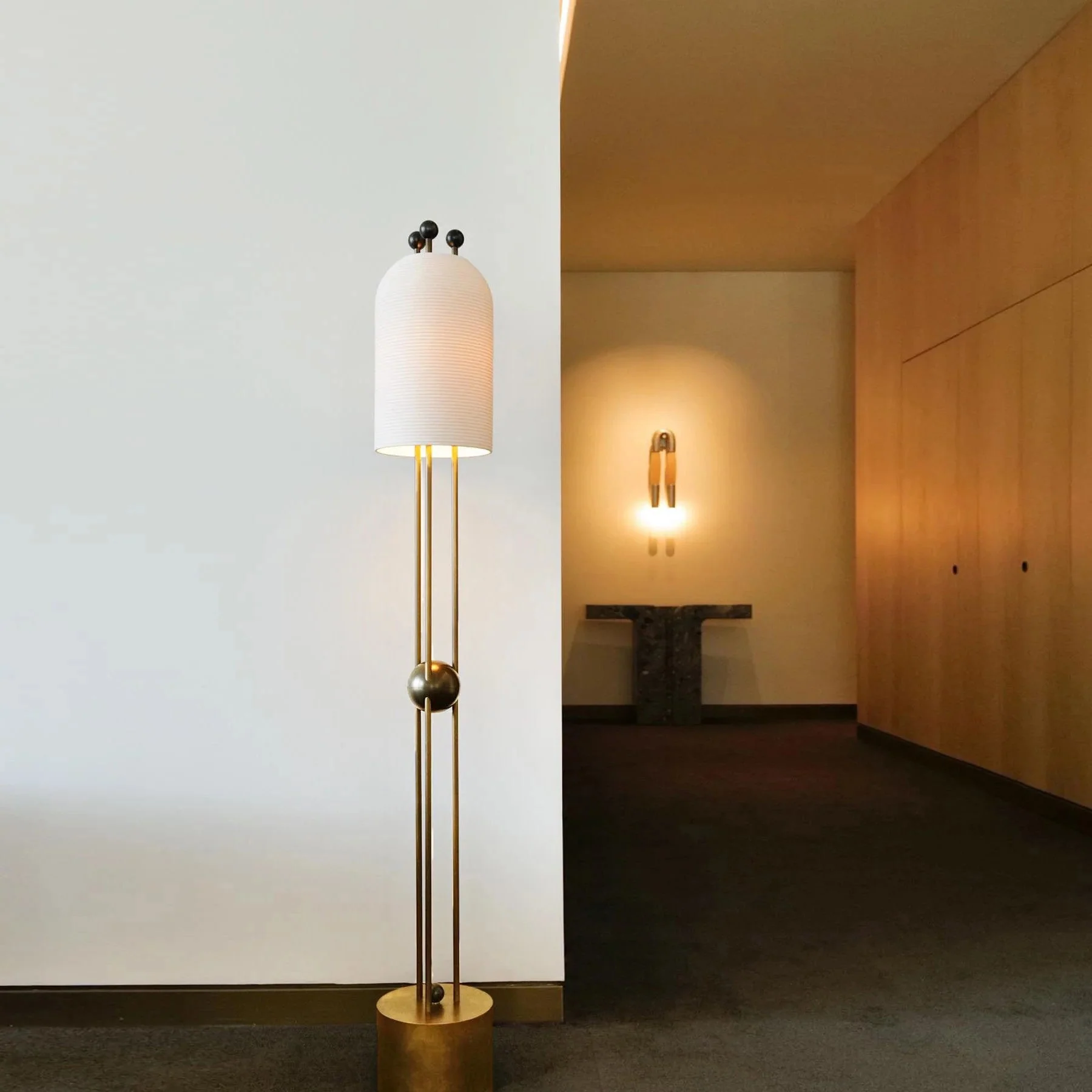 Bertha Modern Glass Floor Lamp - Image 2