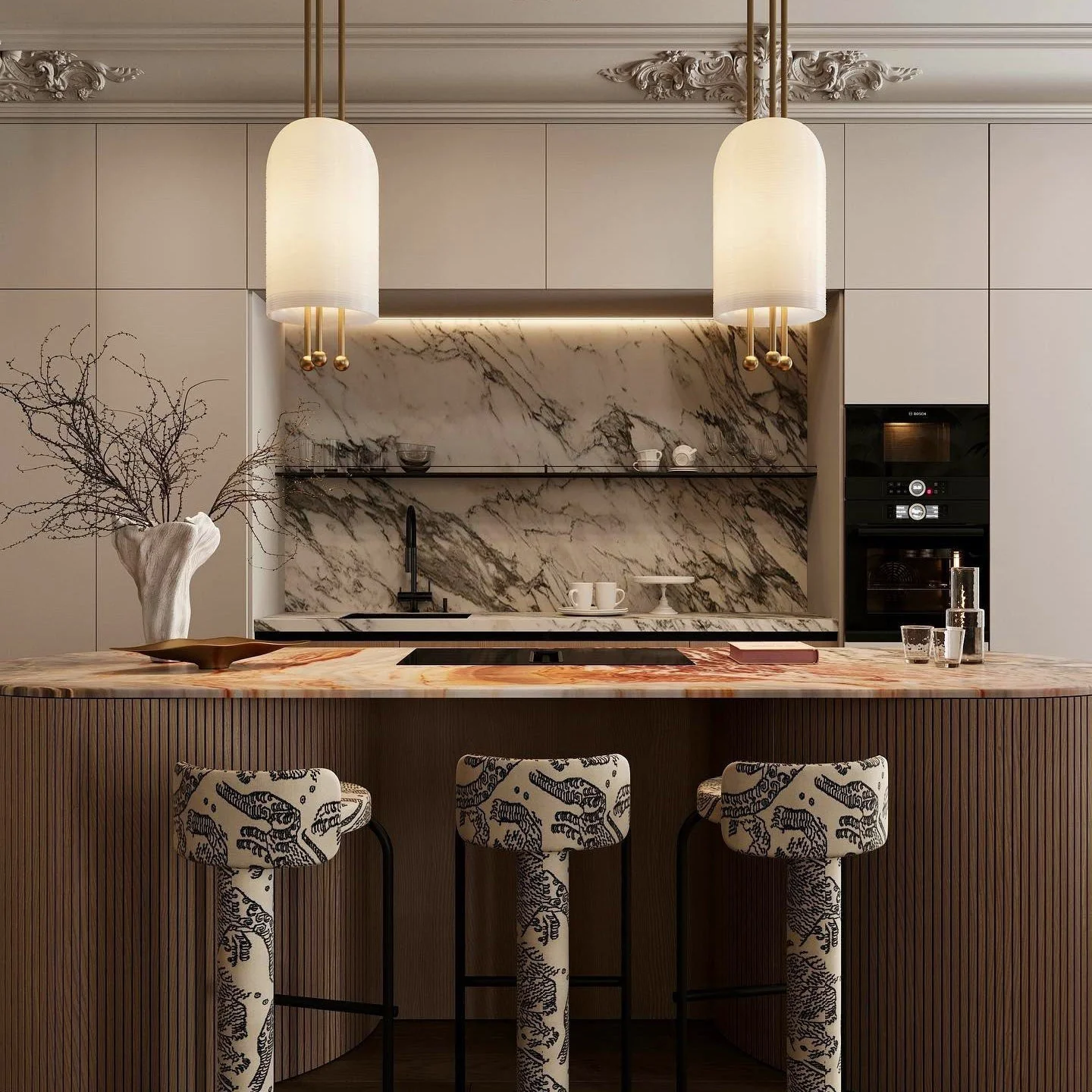 Bertha Modern Glass Pendant Light - Image 14