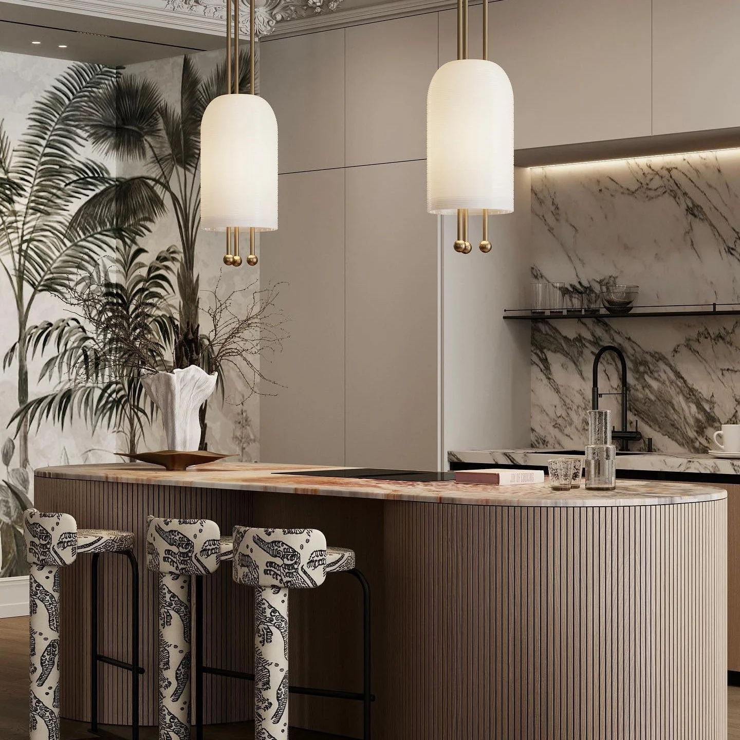 Bertha Modern Glass Pendant Light - Image 4