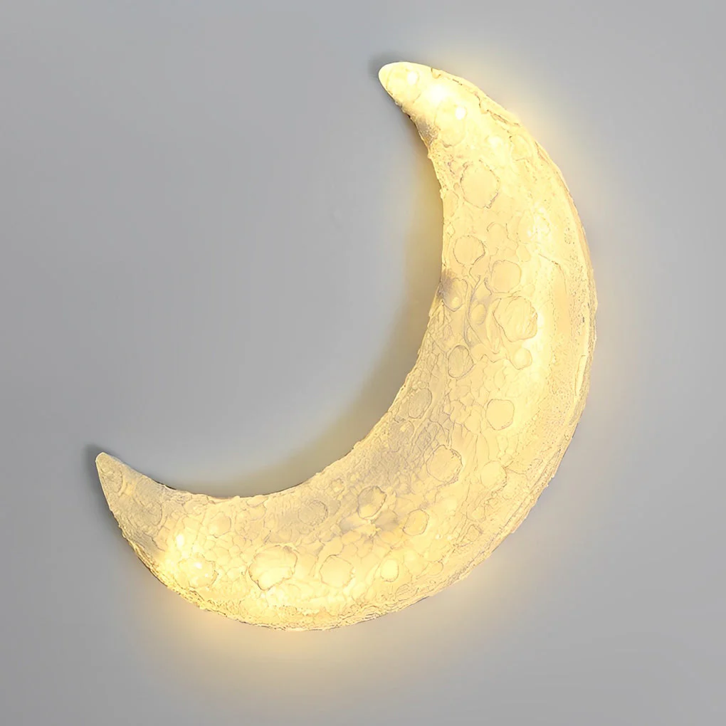 Berti Creative Moon LED Modern Resin Outdoor Wall Sconce - Image 7