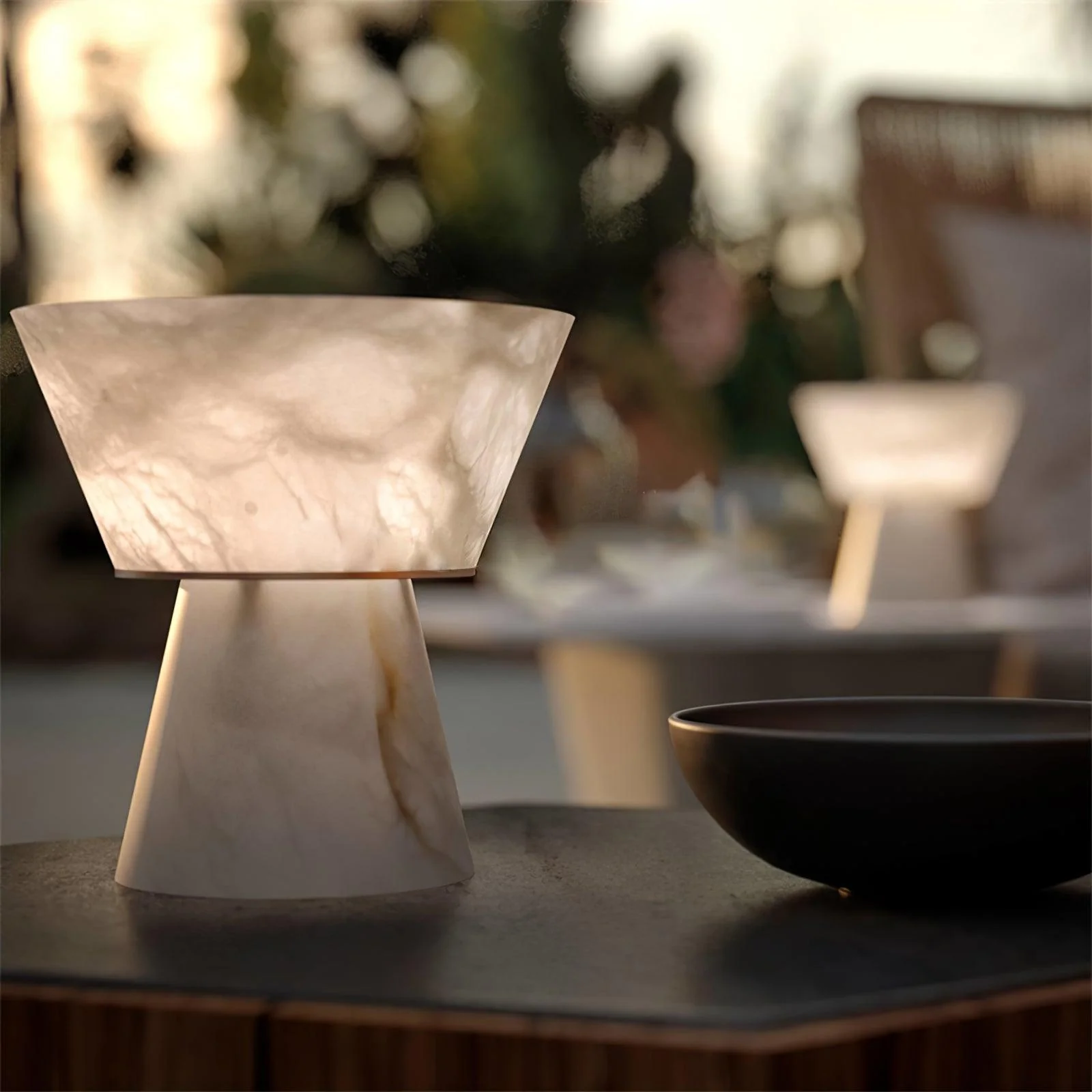 Beta Minimalist Alabaster Table Light - Image 11