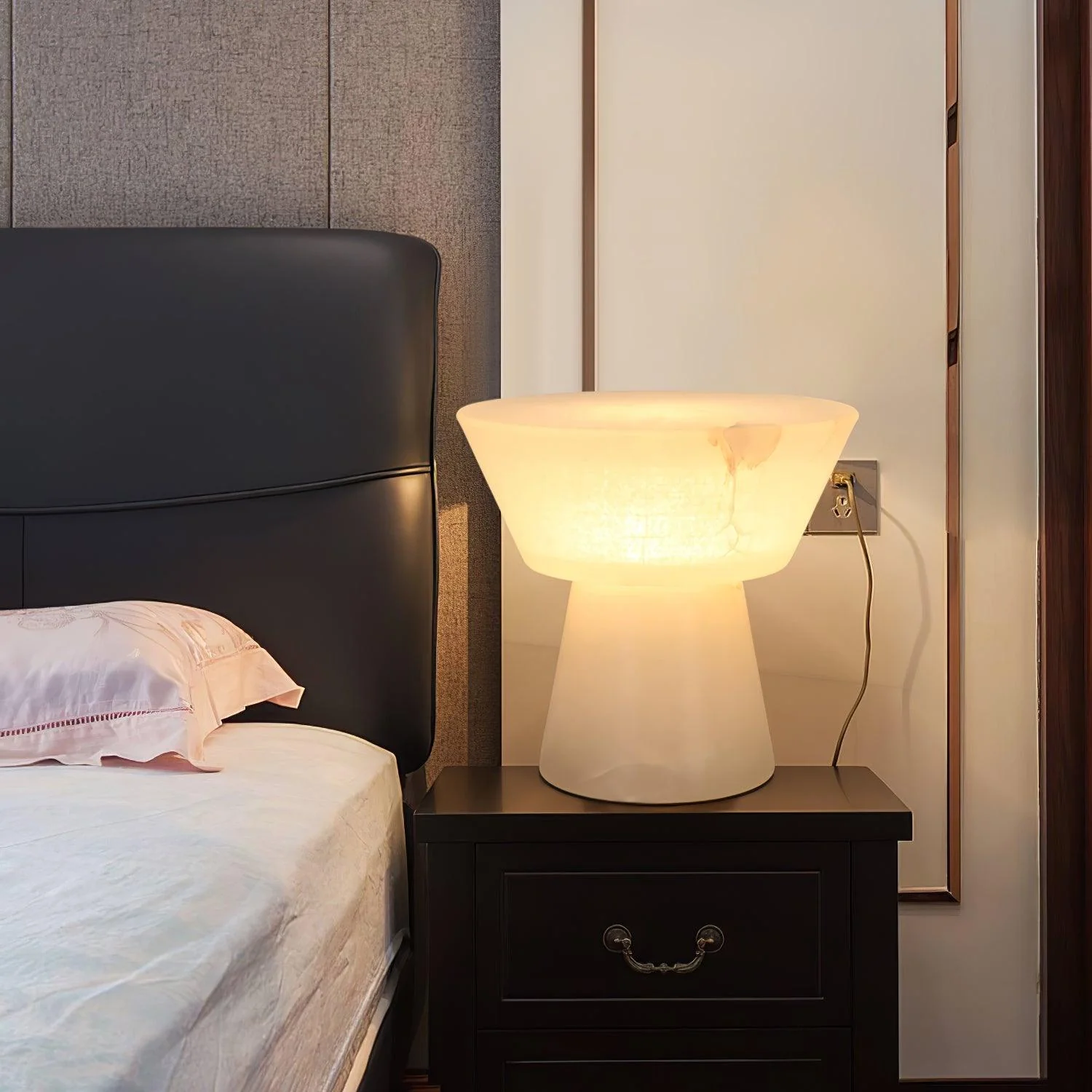 Beta Minimalist Alabaster Table Light - Image 4