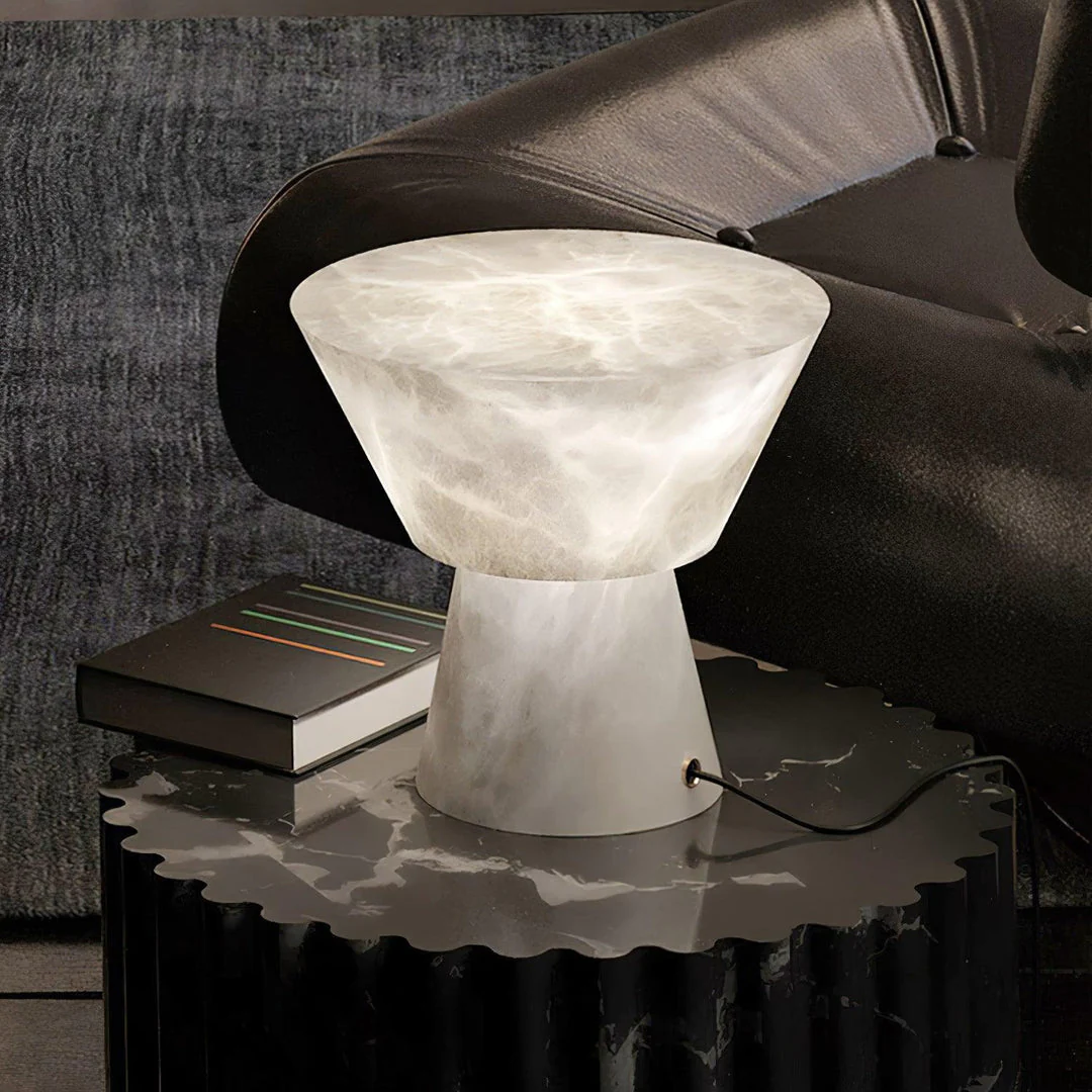 Beta Minimalist Alabaster Table Light - Image 7