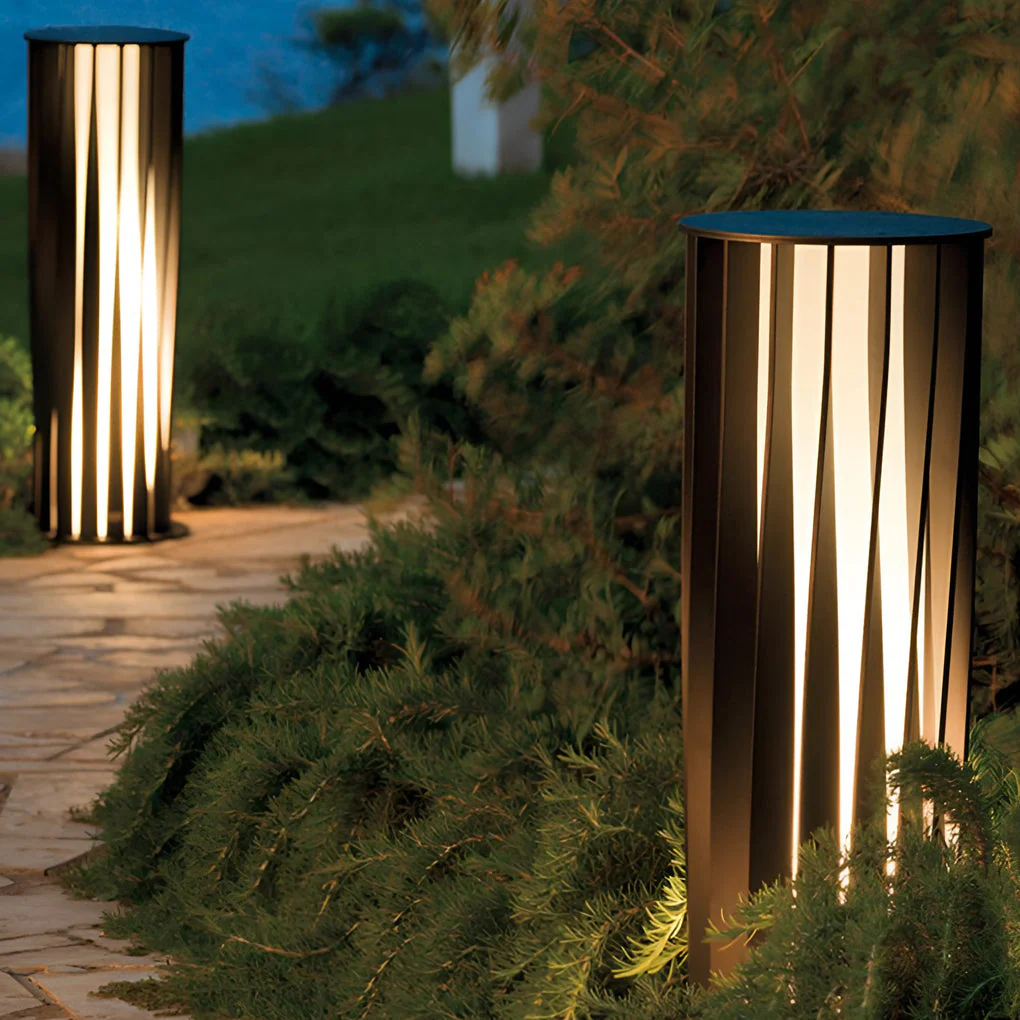 Bethany Geometric Cage LED Outdoor Pathway Lights - Image 3