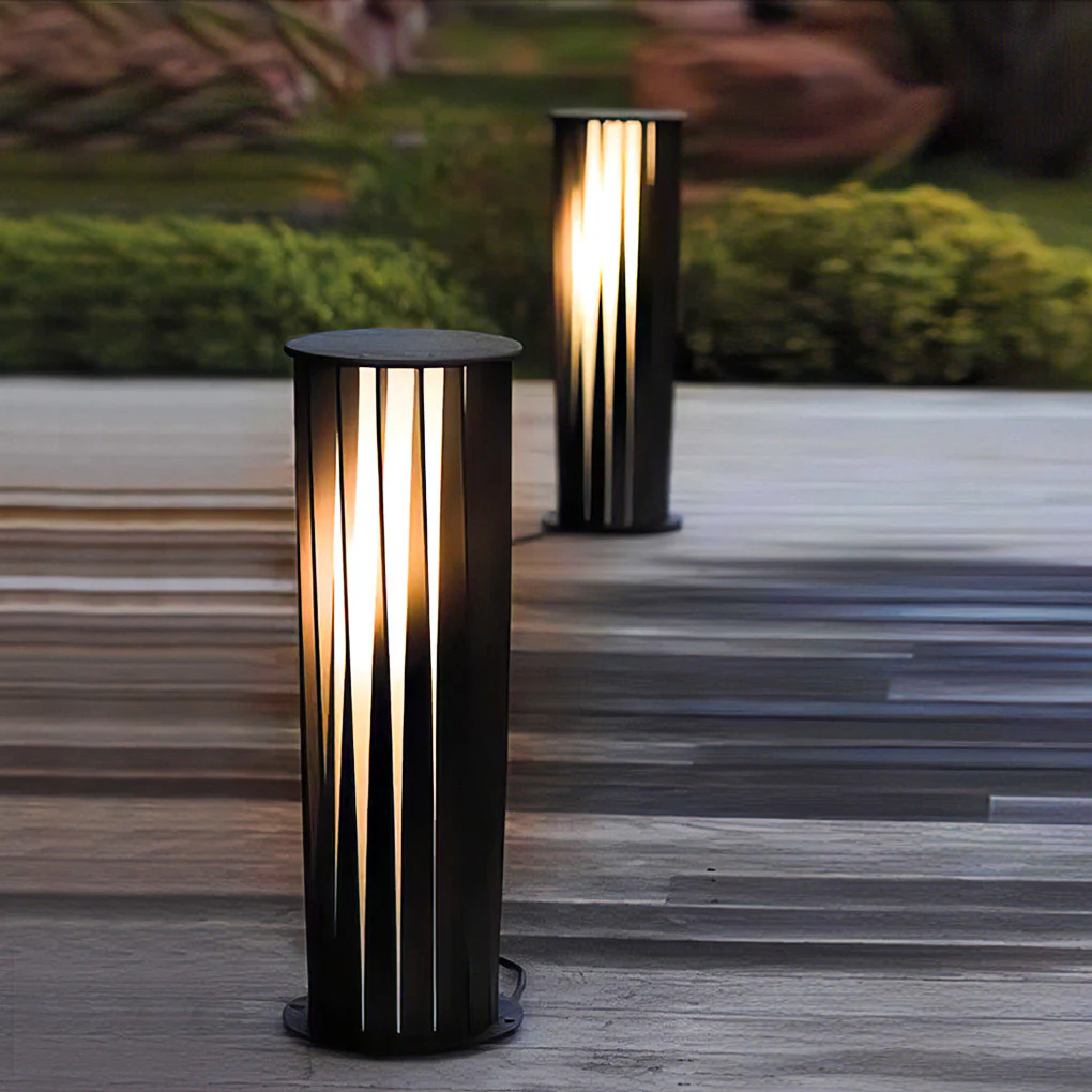 Bethany Geometric Cage LED Outdoor Pathway Lights - Image 5