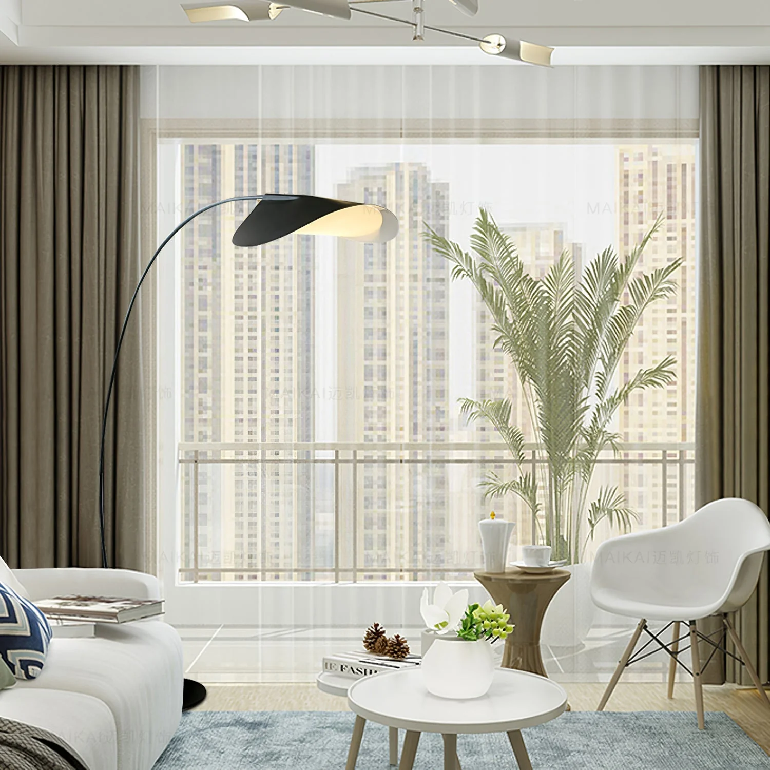 Black Contemporary Floor Lamp - Image 12