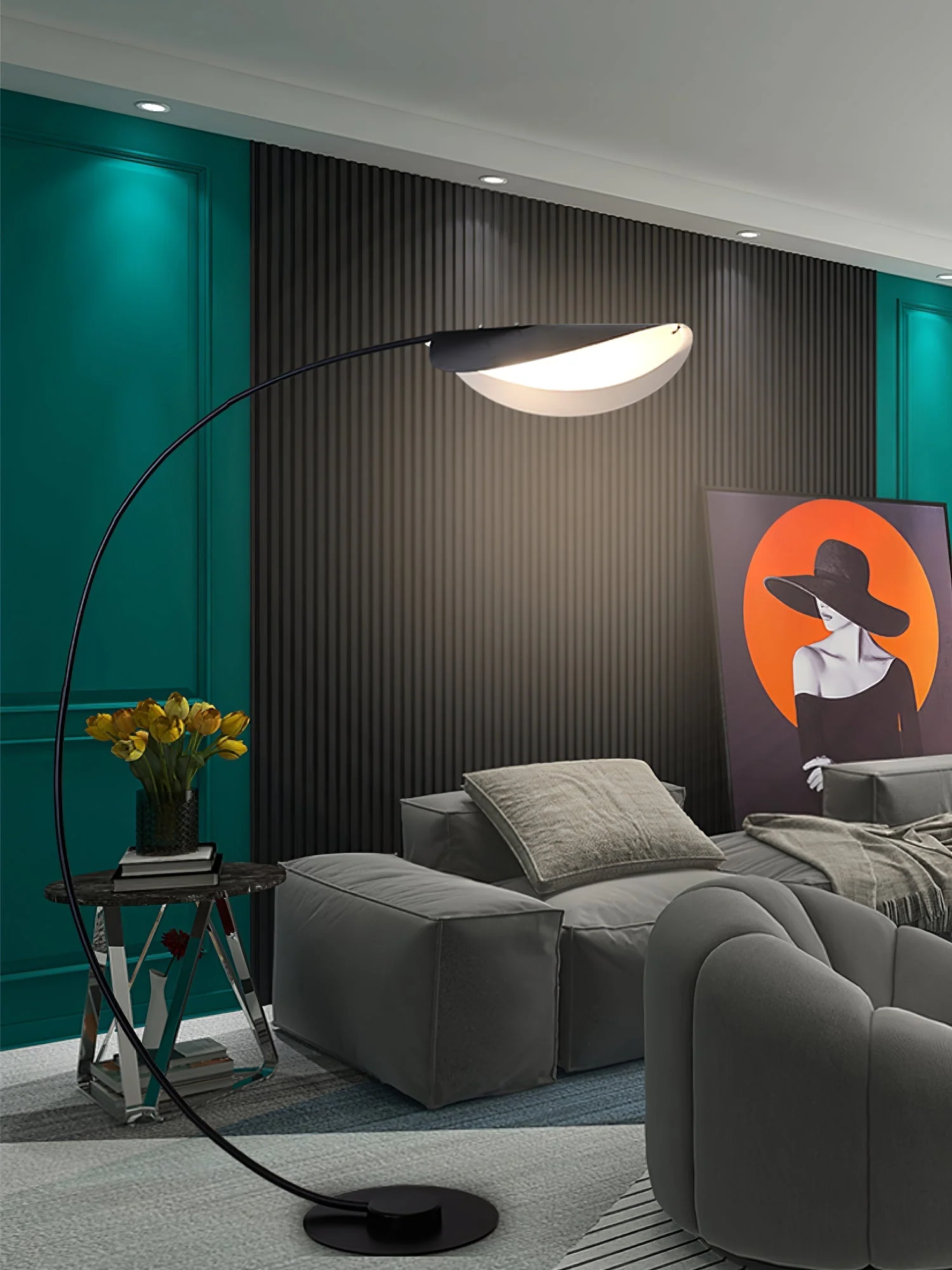 Black Contemporary Floor Lamp - Image 21