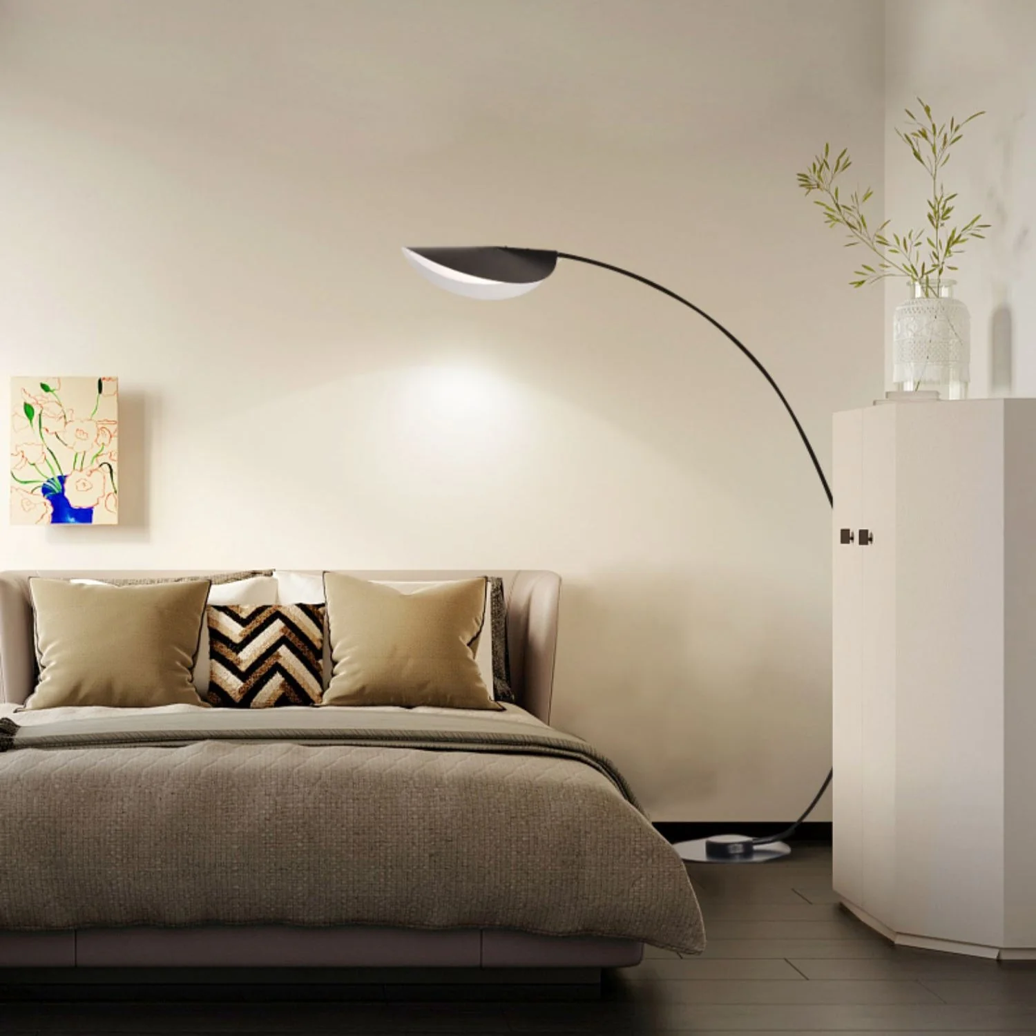 Black Contemporary Floor Lamp - Image 6